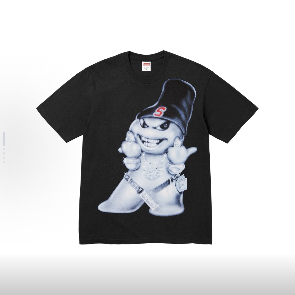 SUPREME スーパー メンズ 半袖Tシャツ スノーマン プリント ブラック ホワイト