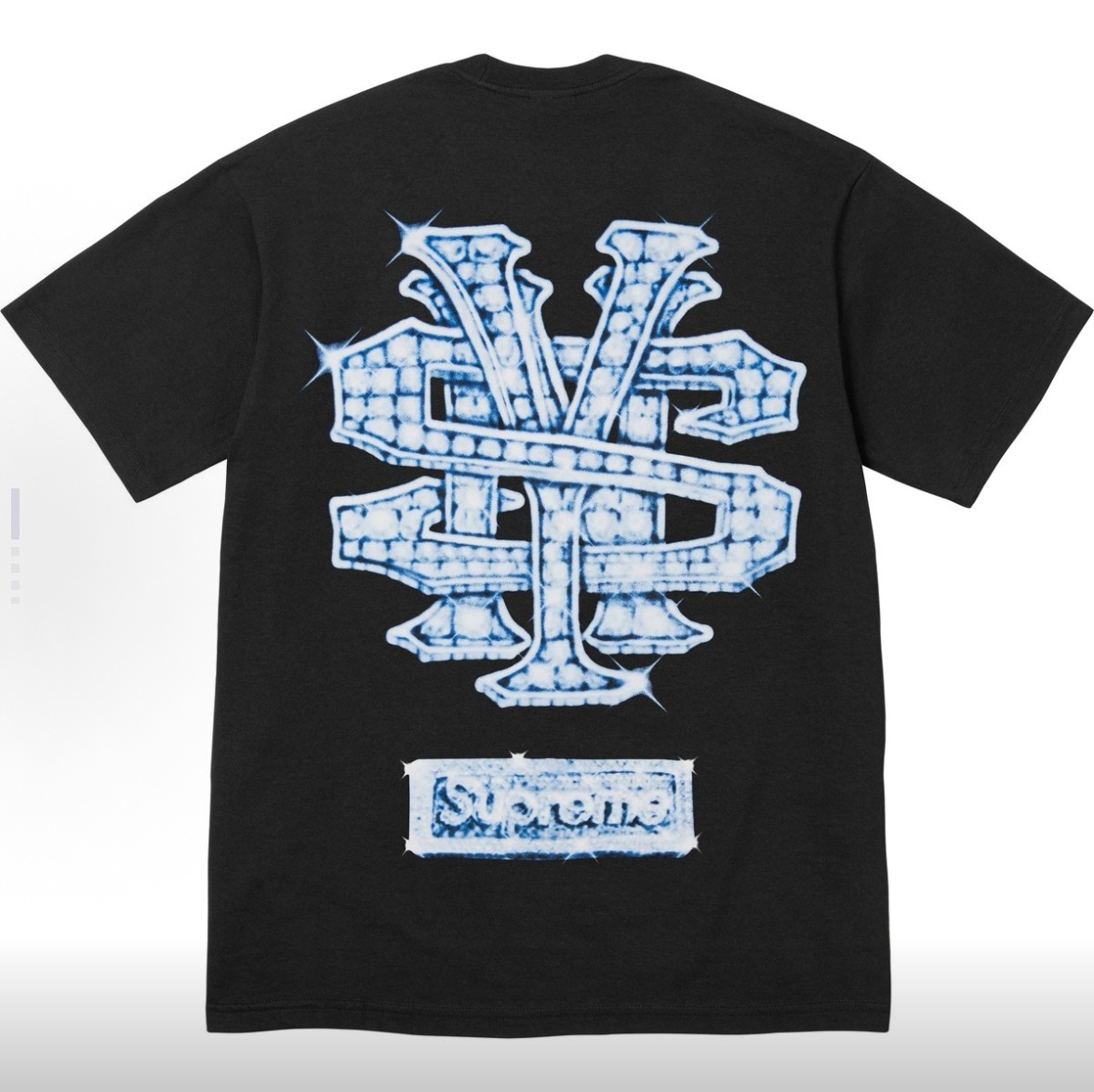 SUPREME スーパー メンズ 半袖Tシャツ スノーマン プリント ブラック ホワイト - 画像 2