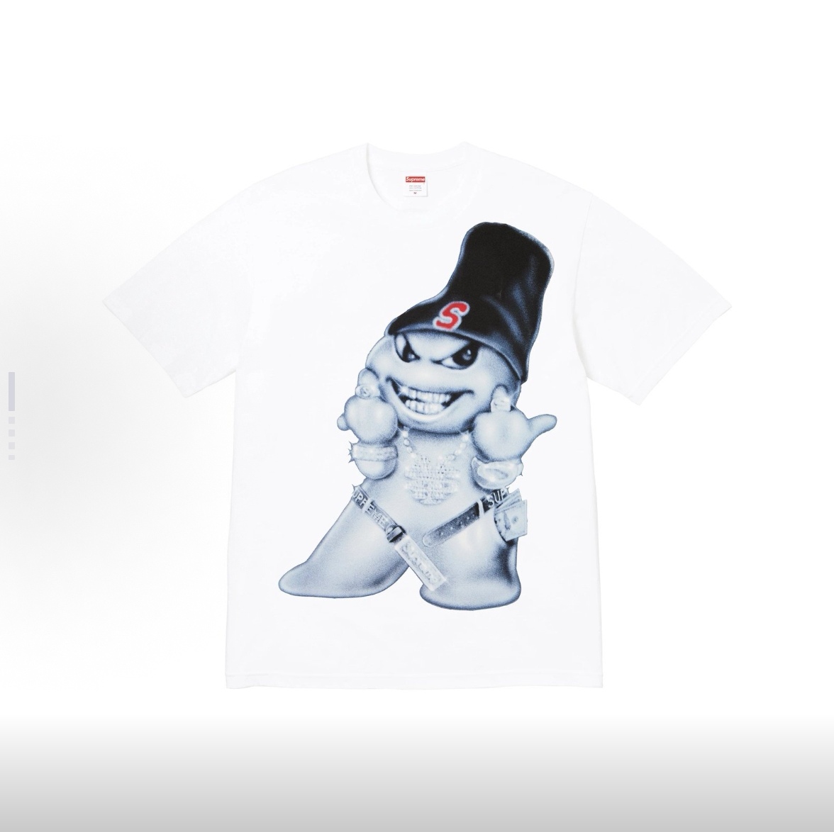 SUPREME スーパー メンズ 半袖Tシャツ スノーマン プリント ブラック ホワイト - 画像 3