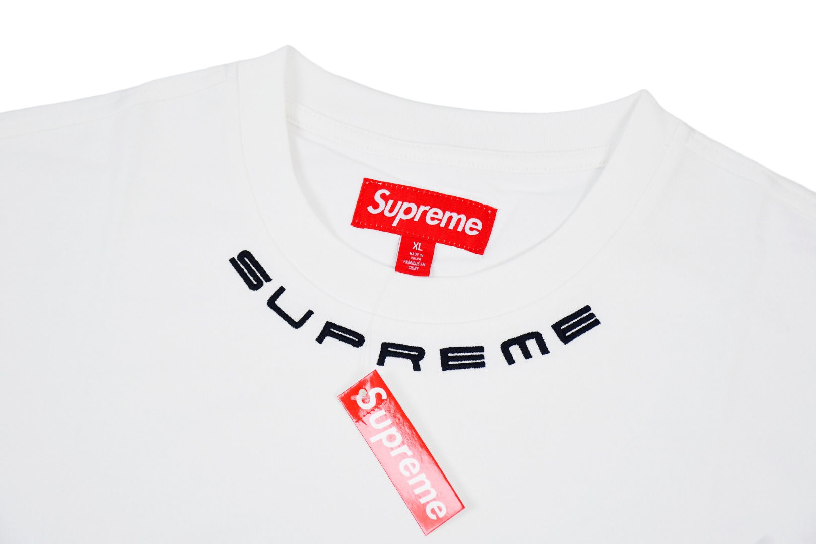 SUPREME スュプリーム ロゴ刺繍 長袖Tシャツ ブラック ホワイト 全2色 - 画像 3