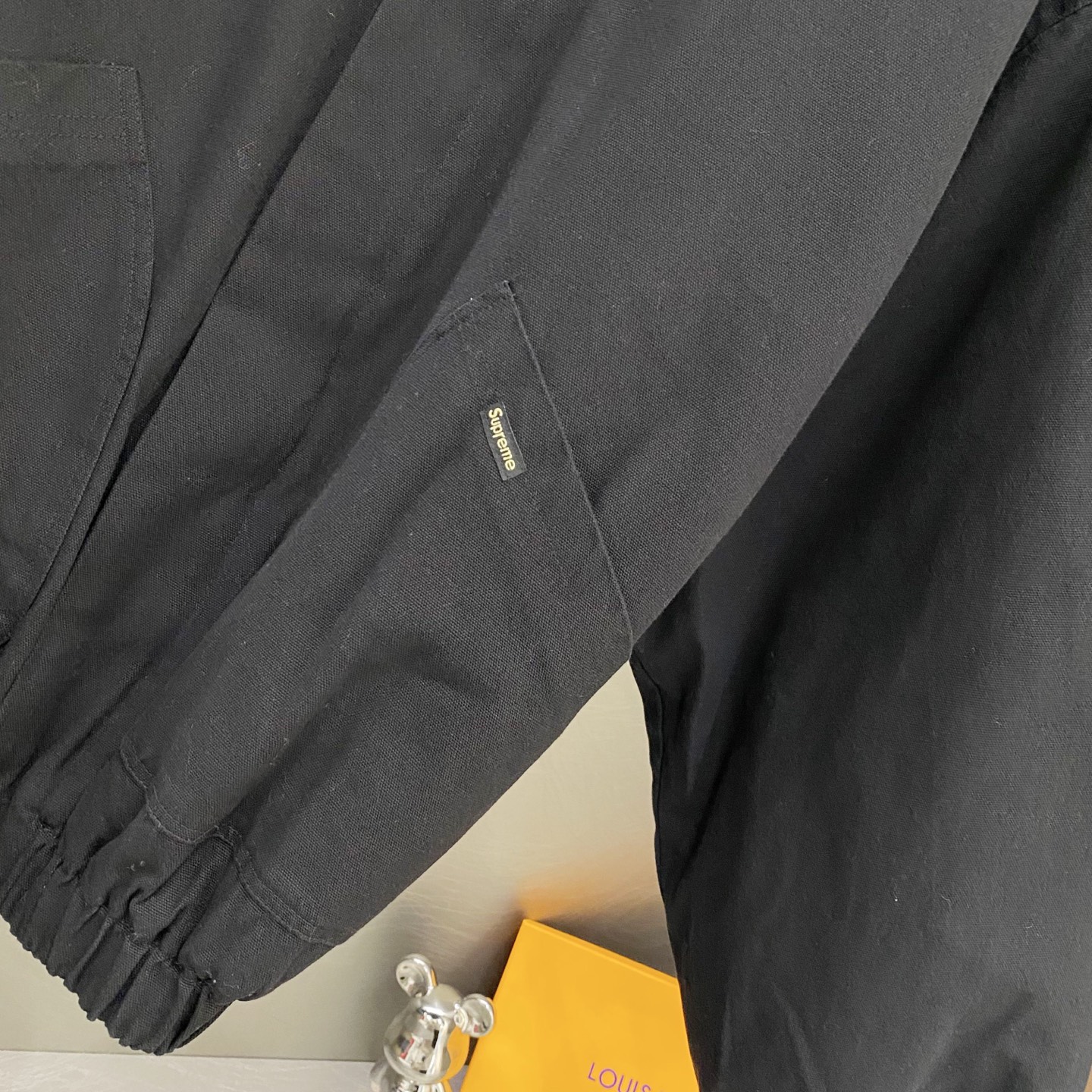 Supreme スュプリーム フーディー ファー付き デニムジャケット ブラック ベージュ 全2色 - 画像 3
