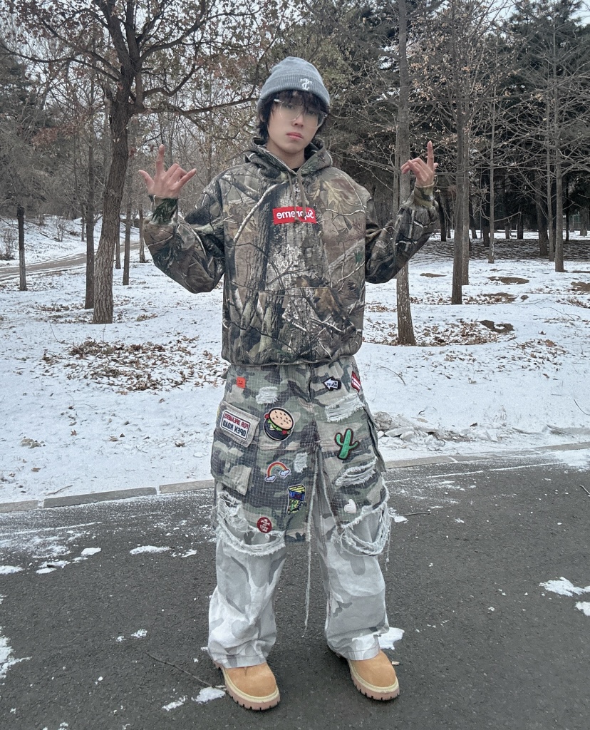 SUPREME スュプリーム フード付きスウェットシャツ カモフラージュ 全1色 - 画像 4