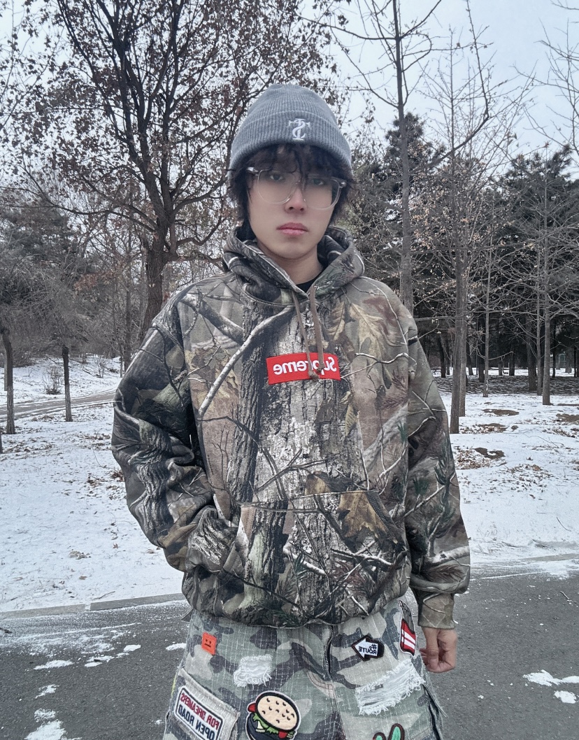 SUPREME スュプリーム フード付きスウェットシャツ カモフラージュ 全1色 - 画像 5