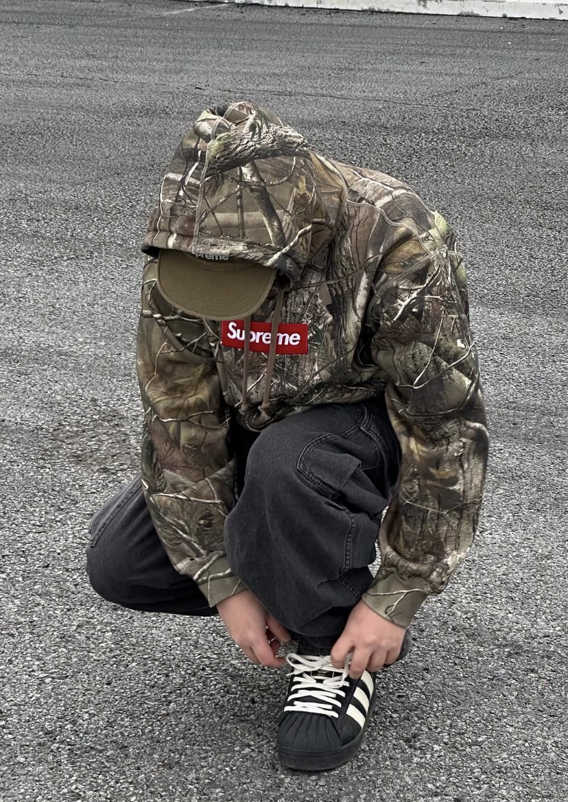 SUPREME スュプリーム フード付きスウェットシャツ カモフラージュ 全1色 - 画像 8