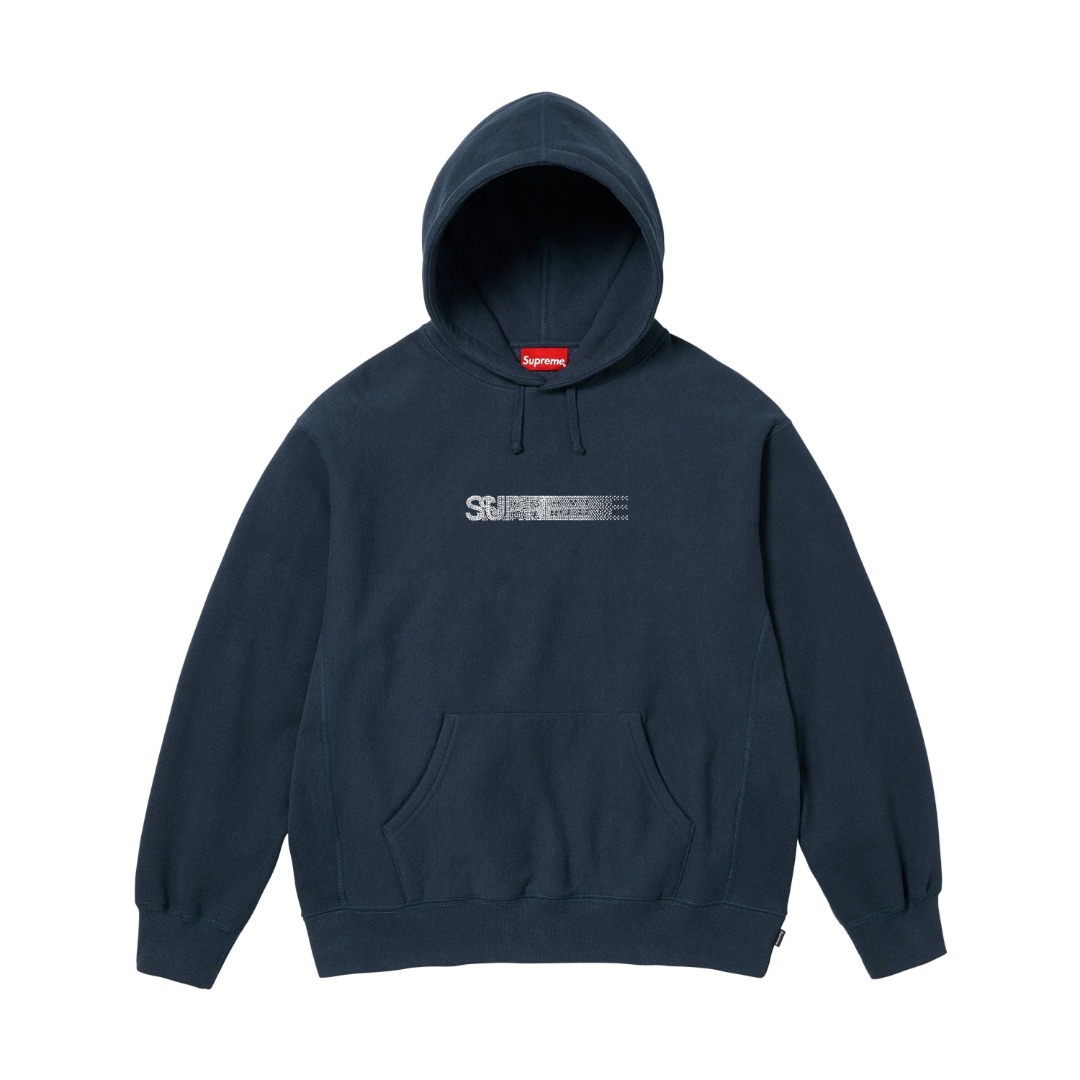 Supreme スュプレム フーディー フラットロゴ 水晶 クリスタル 3色展開 - 画像 7