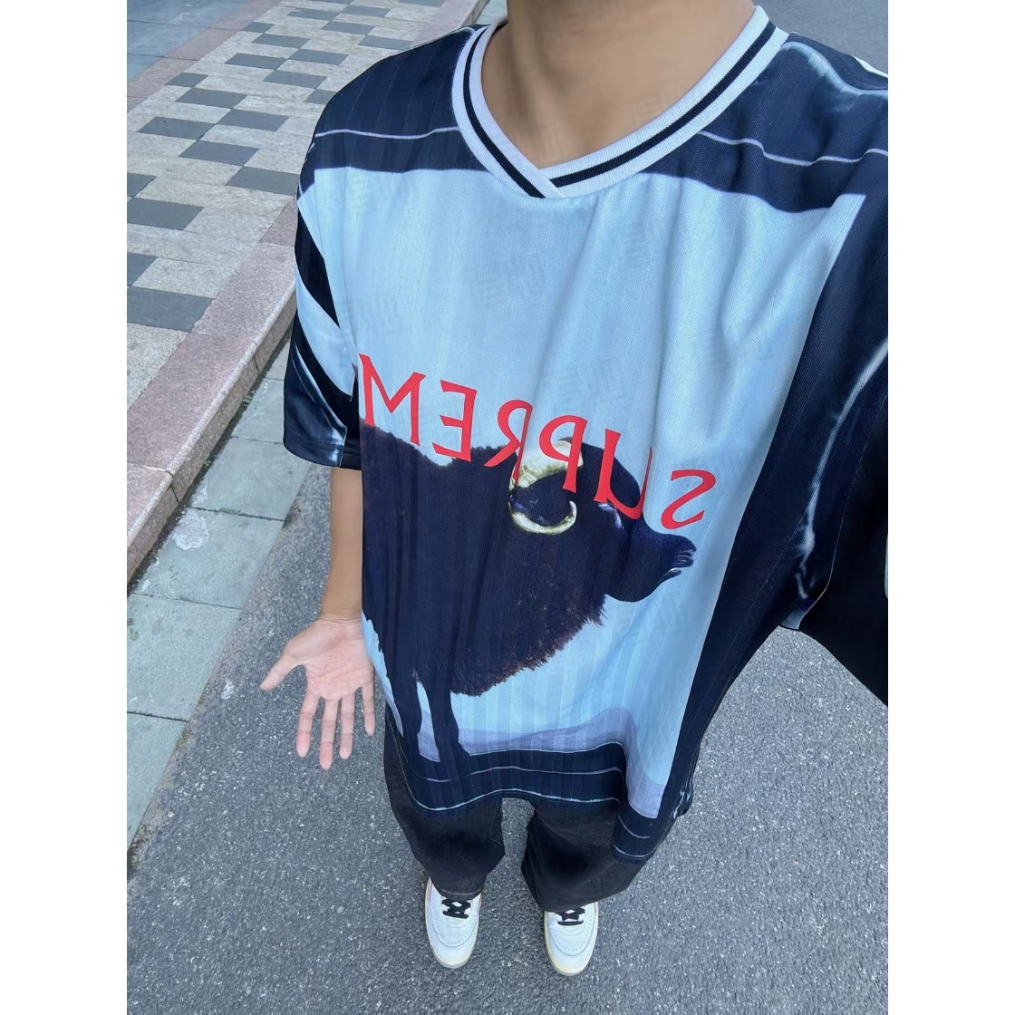 SUPREME スーパーイズム バイキングTシャツ オーバーサイズ ブラック 全3色 - 画像 3