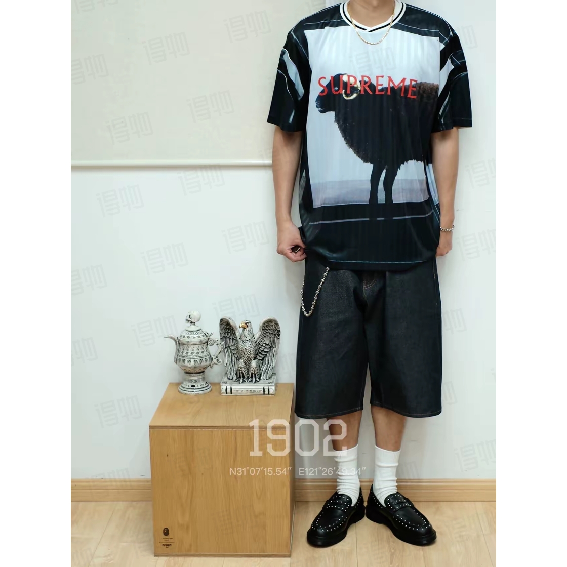 SUPREME スーパーイズム バイキングTシャツ オーバーサイズ ブラック 全3色 - 画像 6