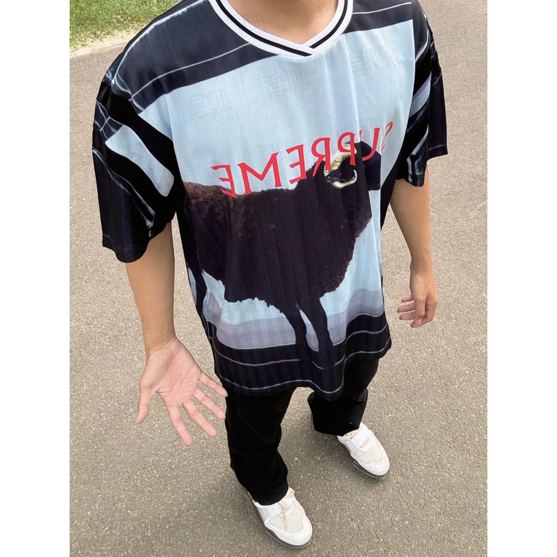 SUPREME スーパーイズム バイキングTシャツ オーバーサイズ ブラック 全3色 - 画像 8