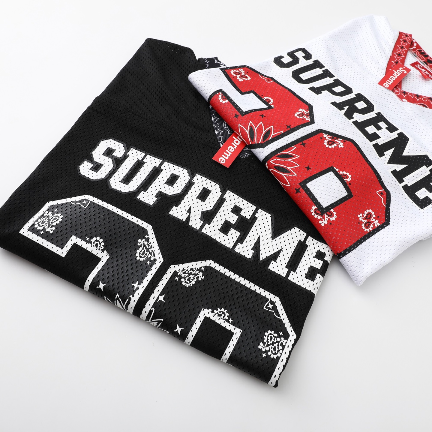 SUPREME スーパー フラットシューズ バンダナ柄 39 ブラック ホワイト レッド 全3色 - 画像 7