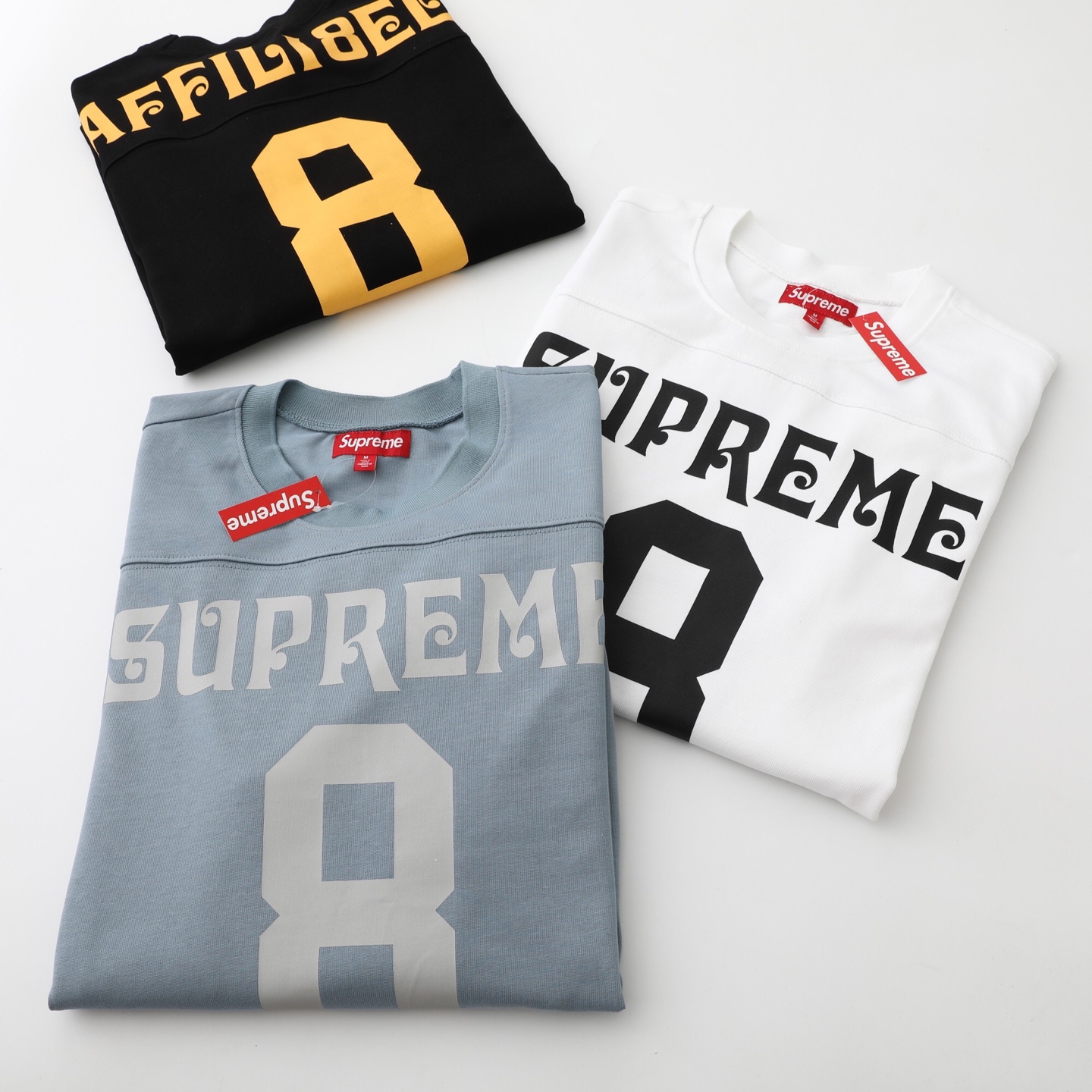 SUPREME スーパー�� + サイズ: M + ロングスリーブTシャツ + ファッションTシャツ + ブラック ホワイト ネイビー ダークグレー 全4色 - 画像 9