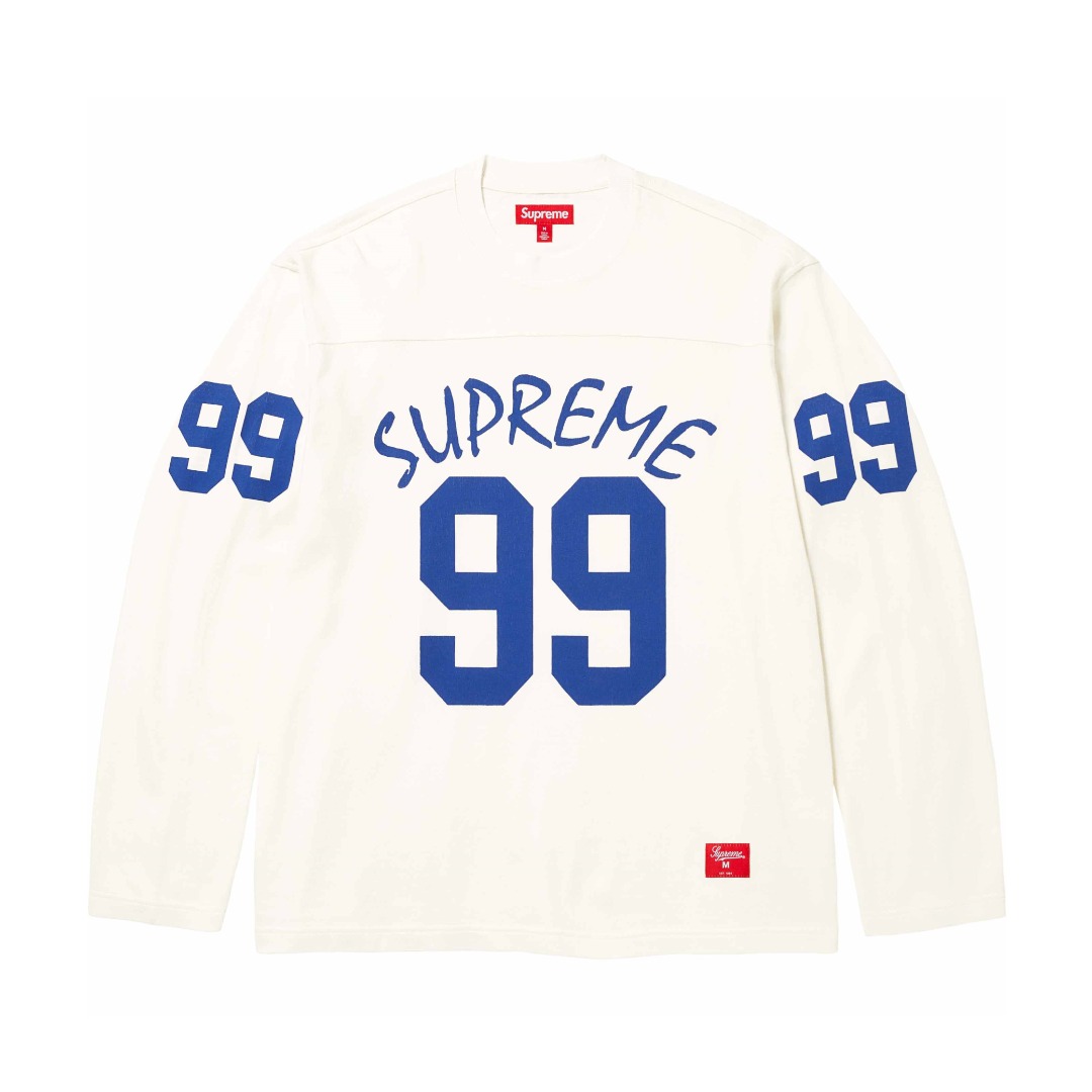 SUPREME スュプリーム フットボールTシャツ 本革 99 100%コットン 全2色