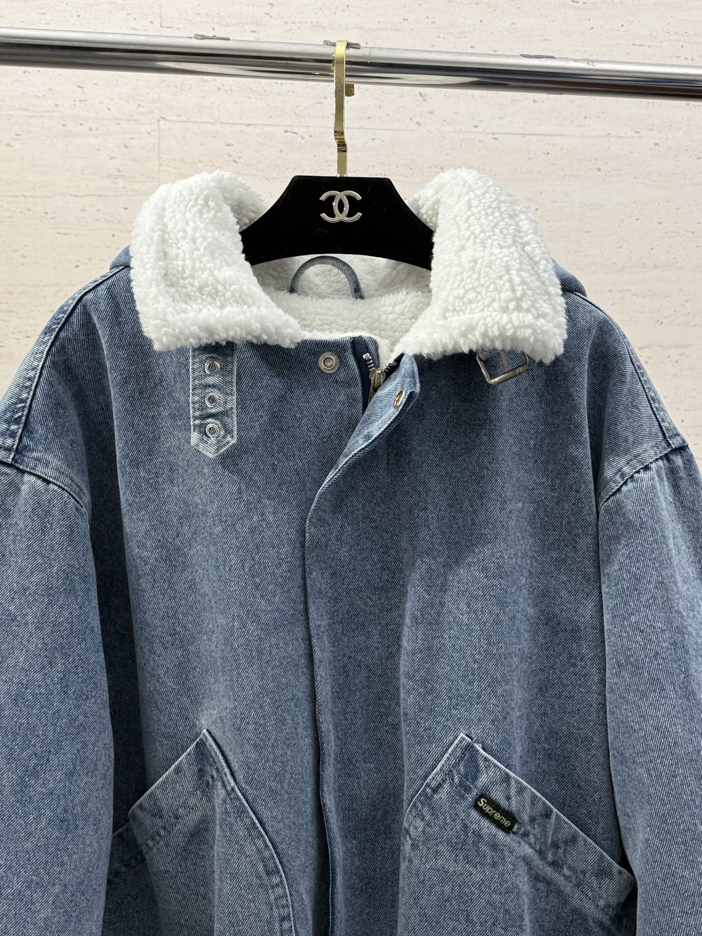 Supreme スュプリーム デニムジャケット 本革 軽量 ファッション 全2色 - 画像 6