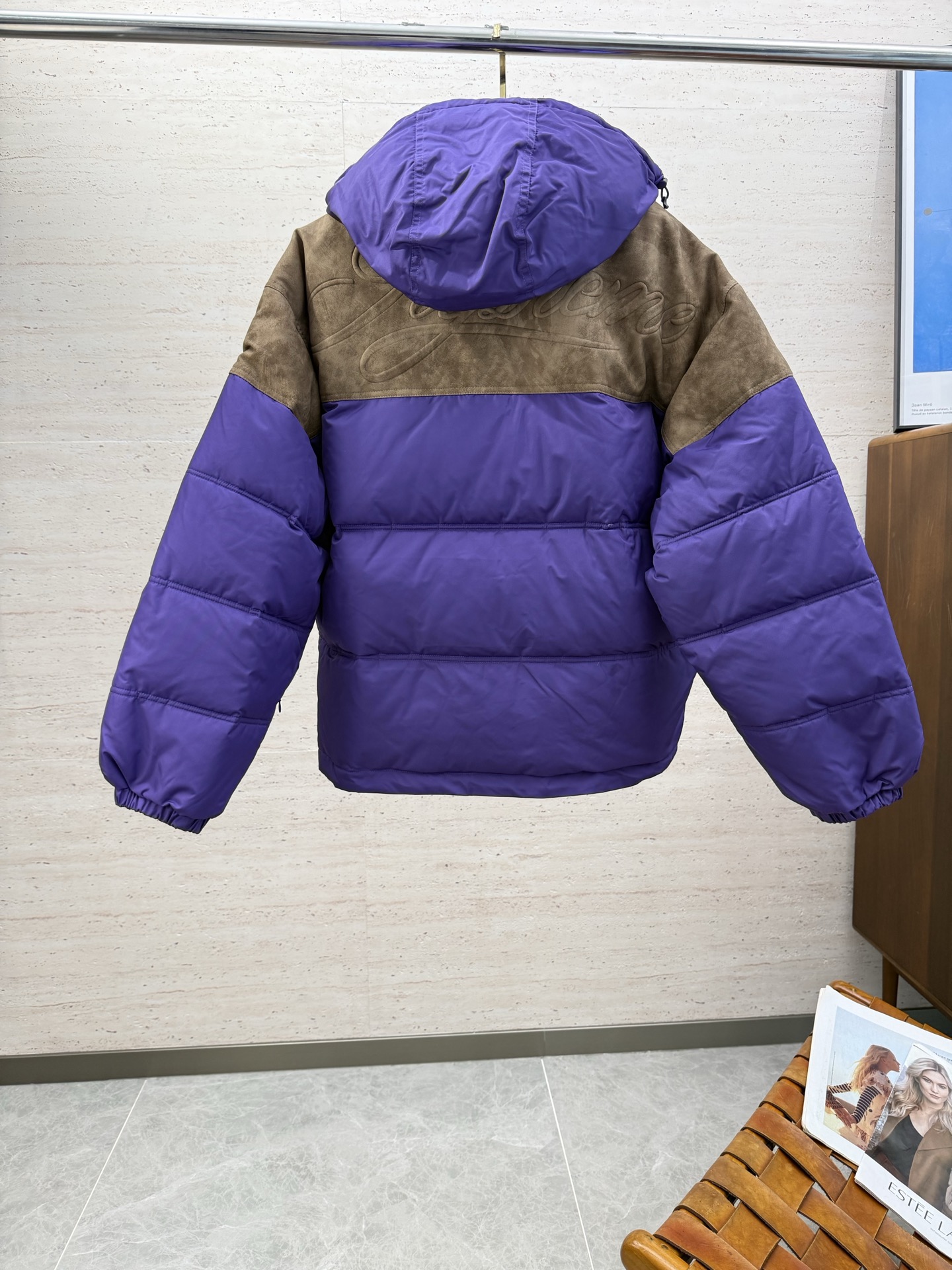 Supreme スーパー カラーブロックフード付きダウンジャケット 撥水 防風 全2色 - 画像 7