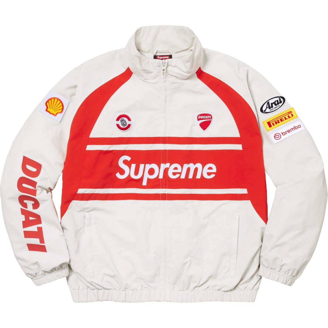 SUPREME スュプリーム デューカティ ランニングジャケット 黒 ホワイト グレー 全3色