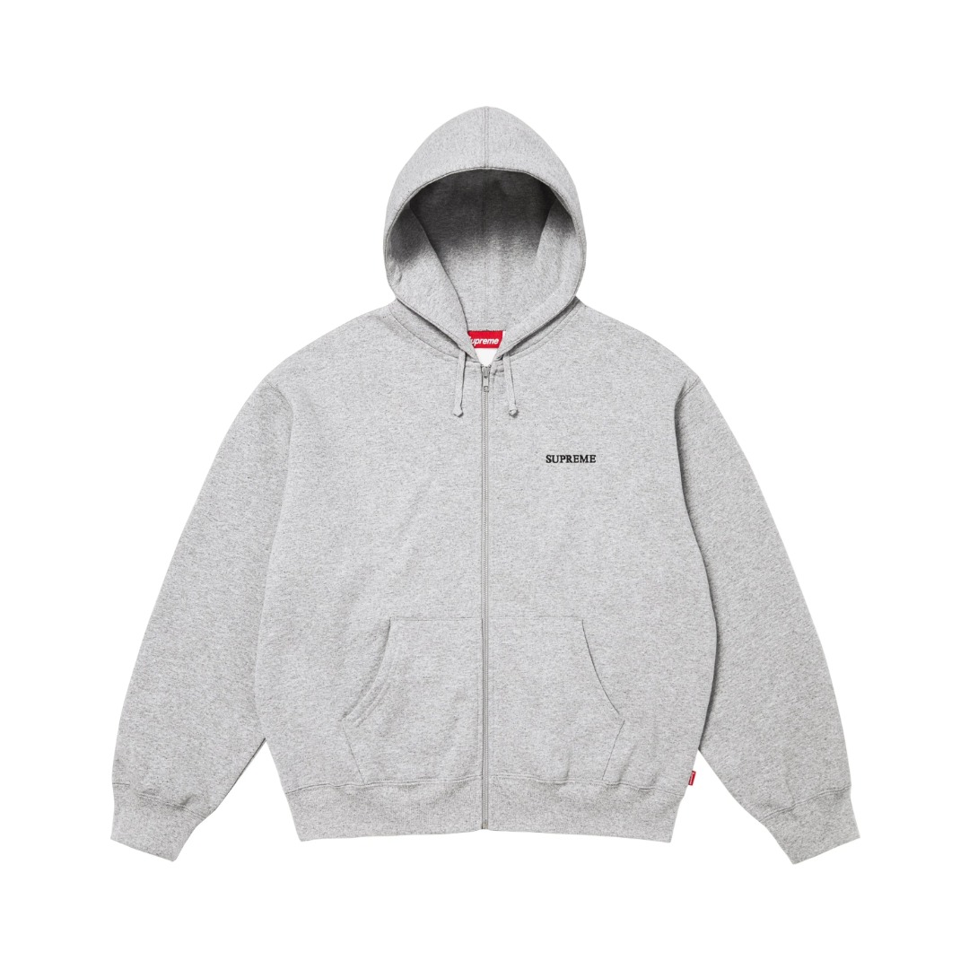 SUPREME スーパー フルジップパーカー フルジップ パーカー 黒 藏青 灰色 全3色