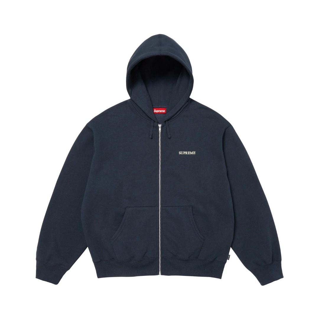 SUPREME スーパー フルジップパーカー フルジップ パーカー 黒 藏青 灰色 全3色 - 画像 9