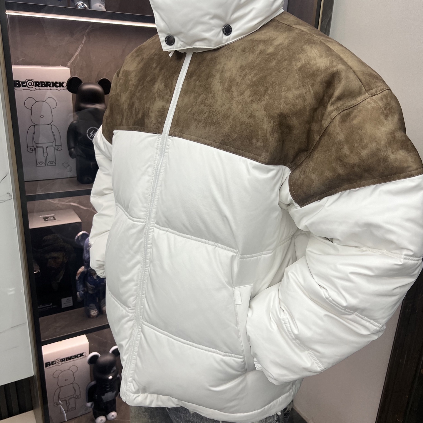 SUPREME スーパー レザーヨークパッ�ァージャケット ポリエステル 通勤 通学 全2色 - 画像 2