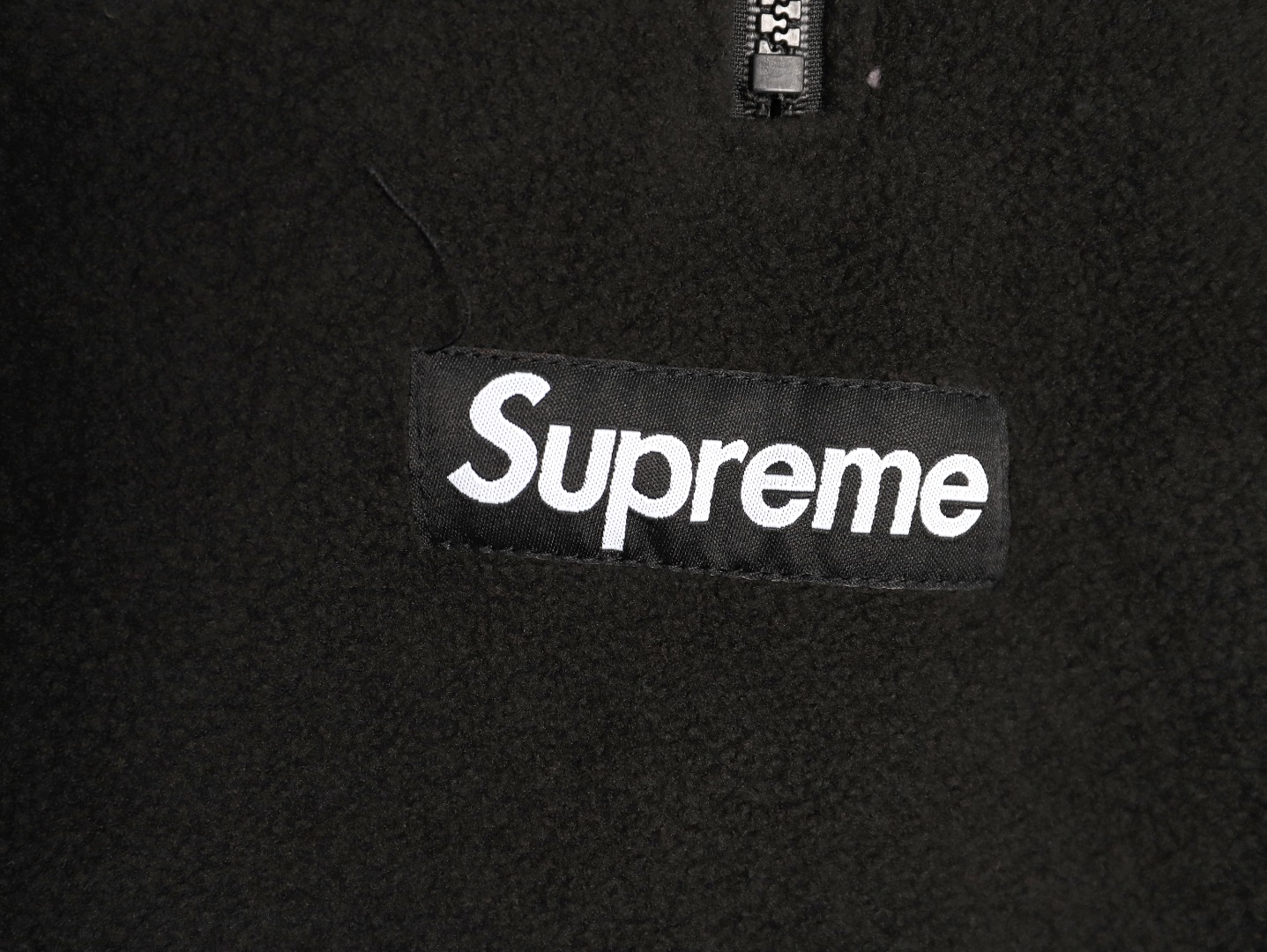 SUPREME スーパーイースト フルジップパーカー 本革 ブラック - 画像 4