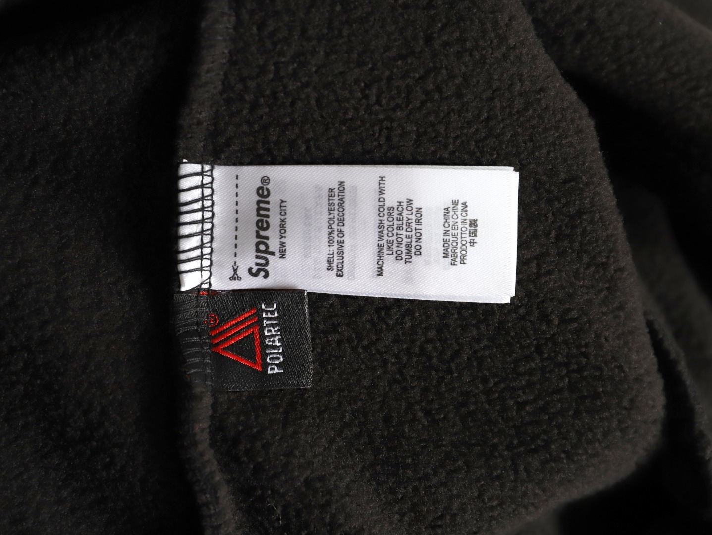 SUPREME スーパーイースト フルジップパーカー 本革 ブラック - 画像 9