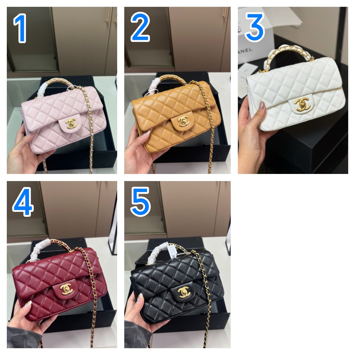 シャネル ミニバッグ　レディースバッグ　ショルダーバッグ　ハンドバッグ　可愛い　フラップ 5色入 🌸