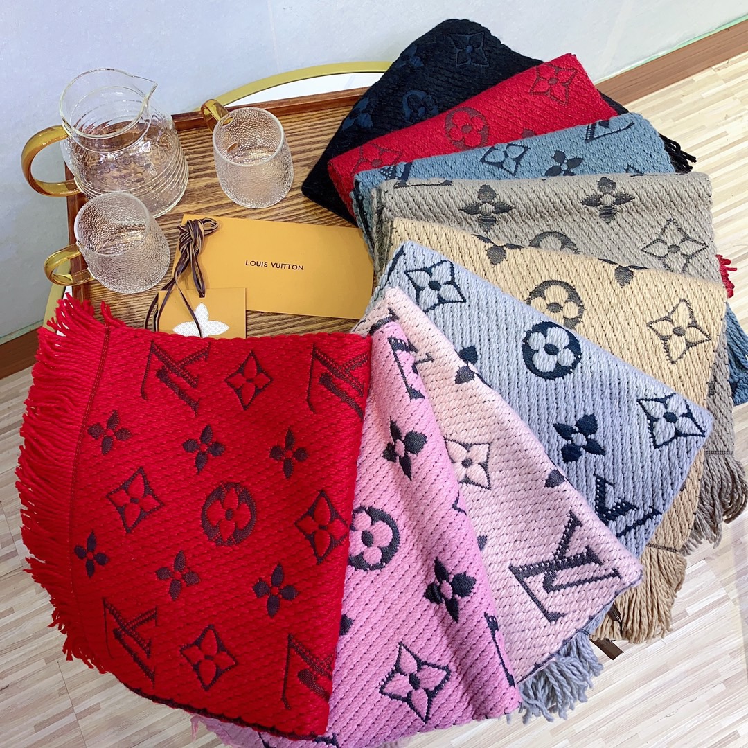 ルイヴィトン　LOUIS VUITTON　人気定番マフラー　モノグラム　　マフラー　レディース　メンズ　9色選択可　男女兼用 - 画像 2