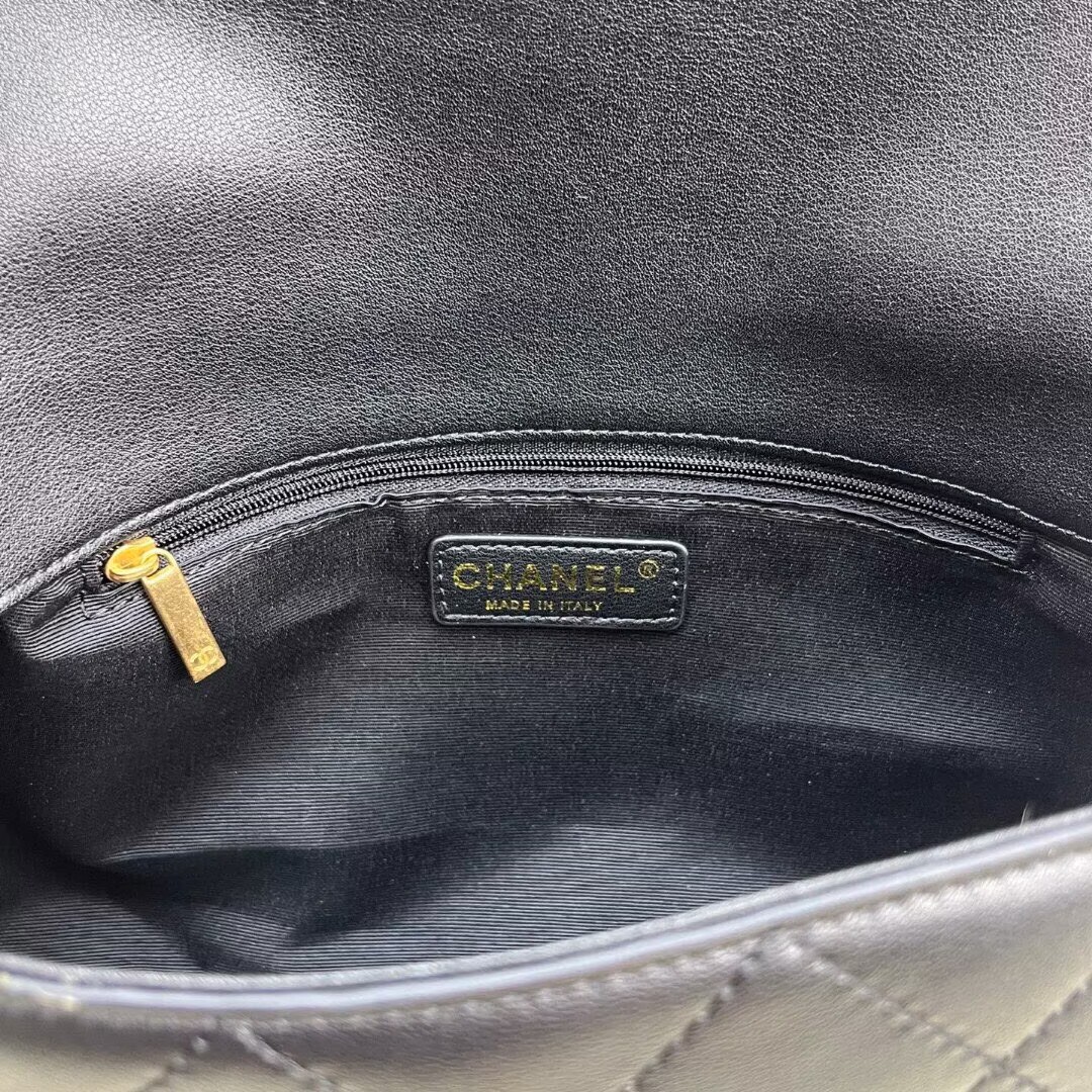 チャンネル レザー トートバッグ ブラック 25.17cm 💼 - 画像 7