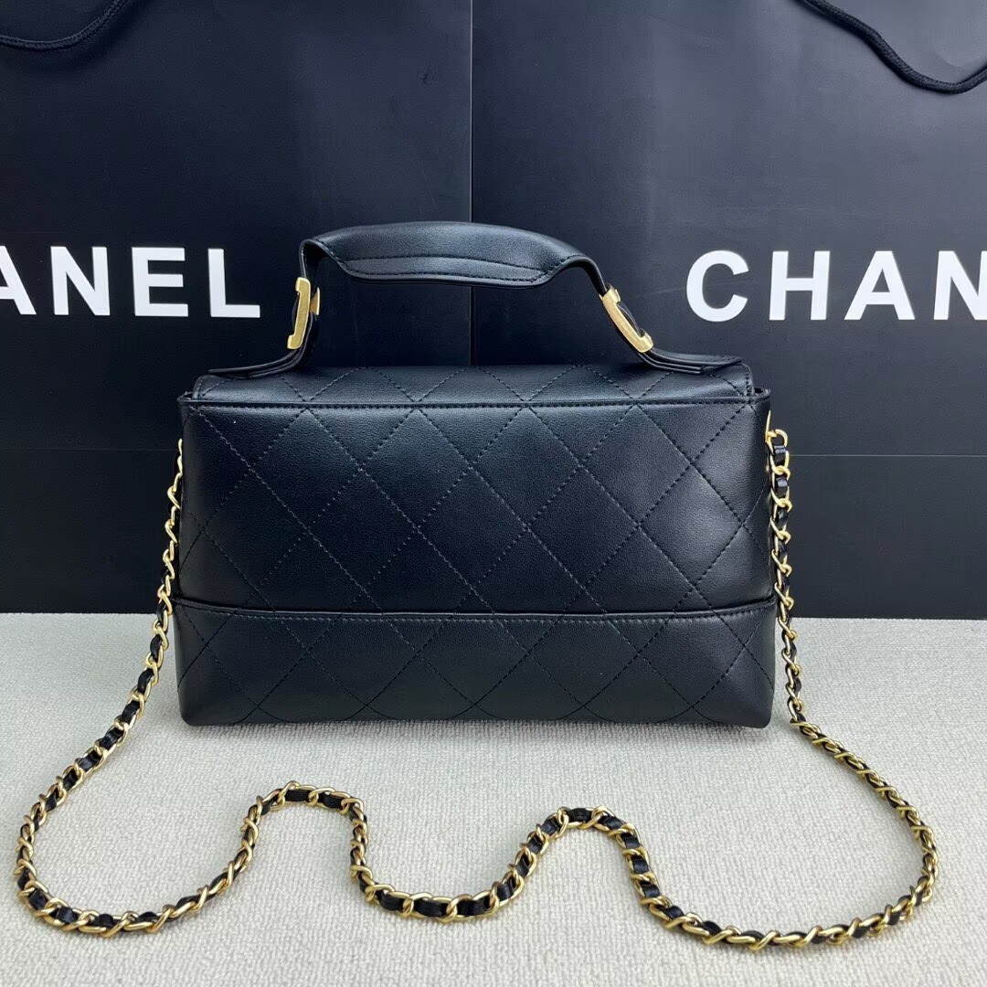 チャンネル レザー トートバッグ ブラック 25.17cm 💼 - 画像 3