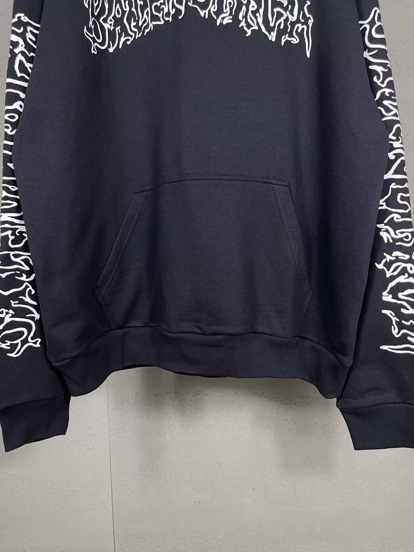 BALENCIAGA バレンシアガ ハローファン ロゴプリント フラットカット ロゴ オーバーサイズ リブ カジュアル パーカー - 画像 4