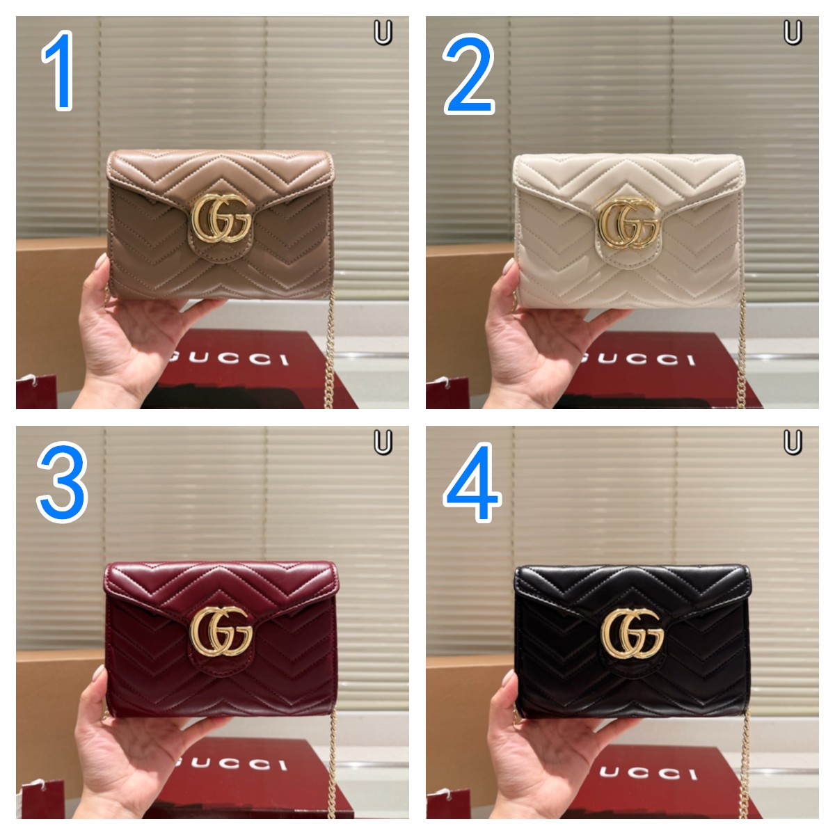 高級 GUCCI ロゴ バッグ ショルダーバッグ4色入 🎀