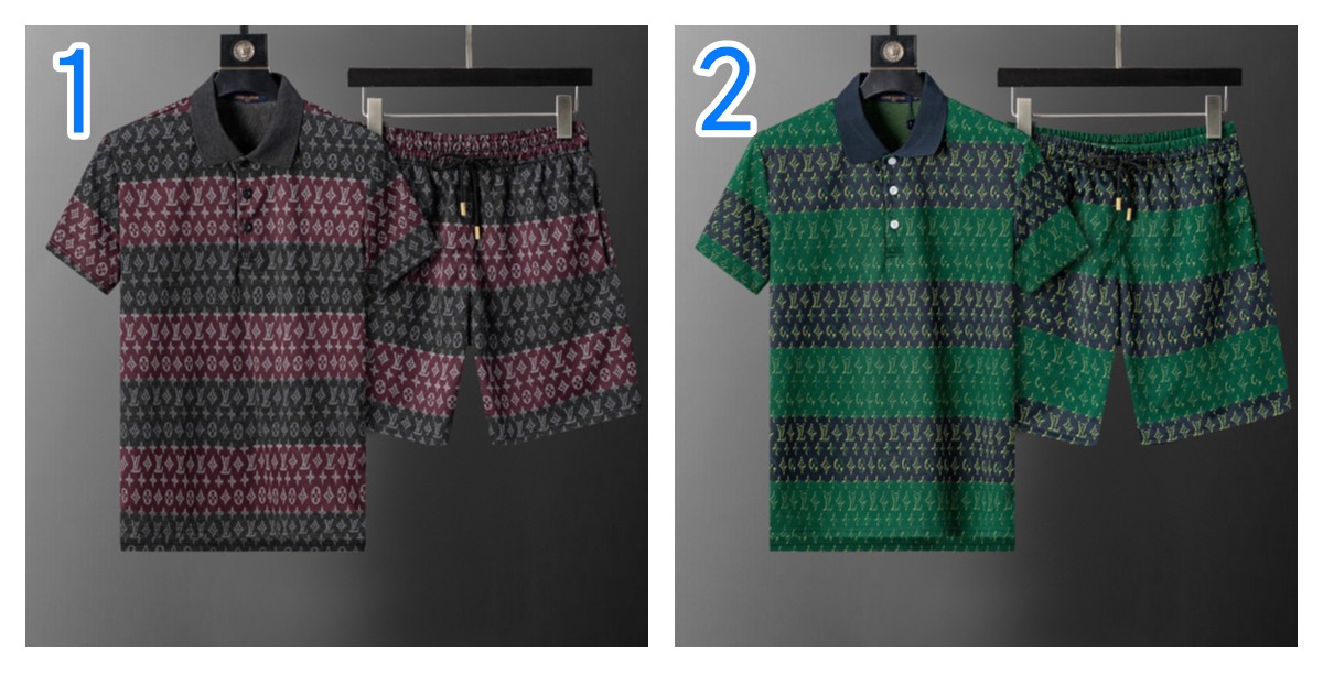 Louis Vuittonセットアップ　上下2点セット　ルイヴィトン　半袖Ｔシャツとショートパンツ　LVカジュアルウェア　モノグラム　2種