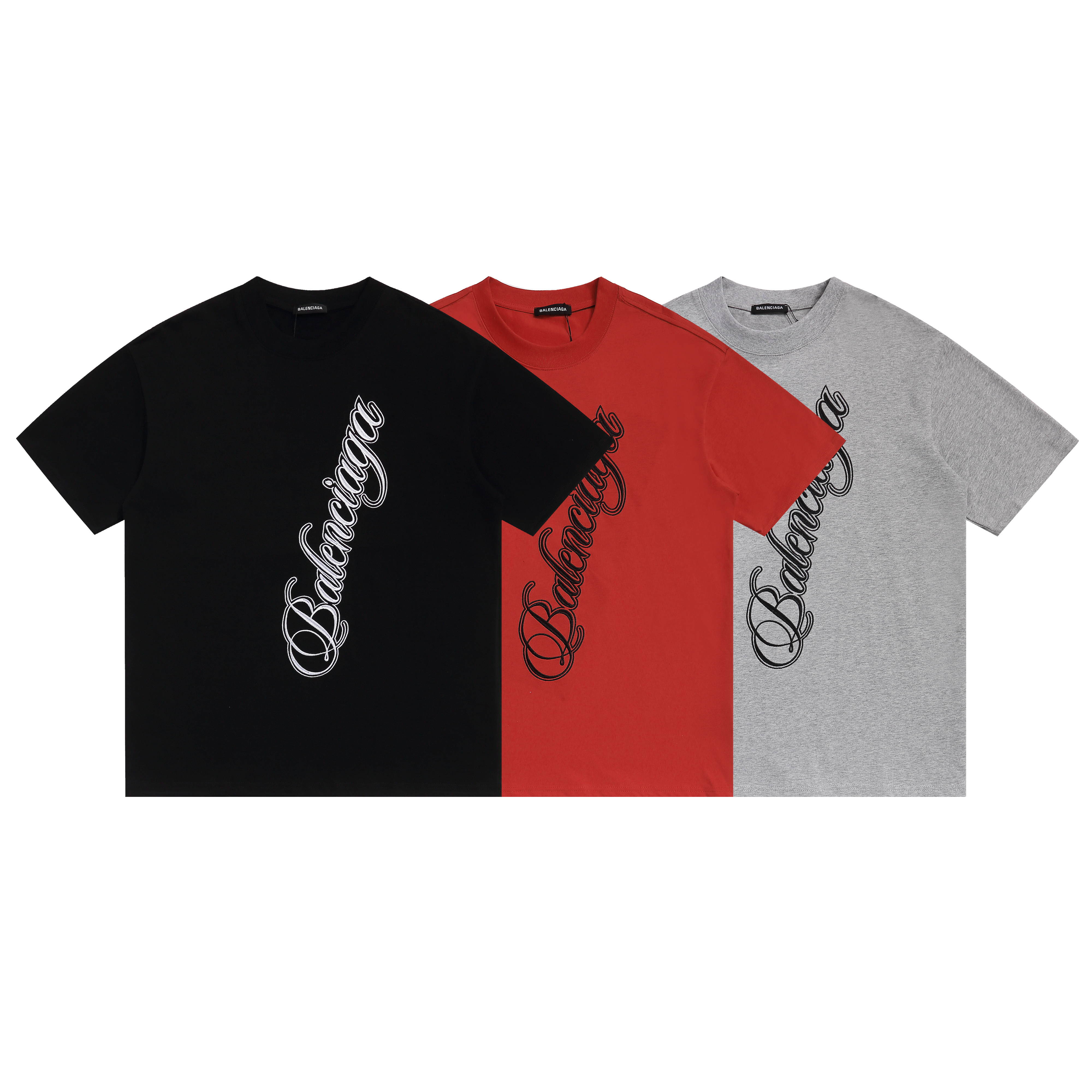 BALENCIAGA バレンシアガ Tシャツ シンプル 刺繍 クルーネックTシャツ シャツ 半袖Tシャツ カップルコーデ Tshirt 男女兼用 M-XXXL - 画像 2