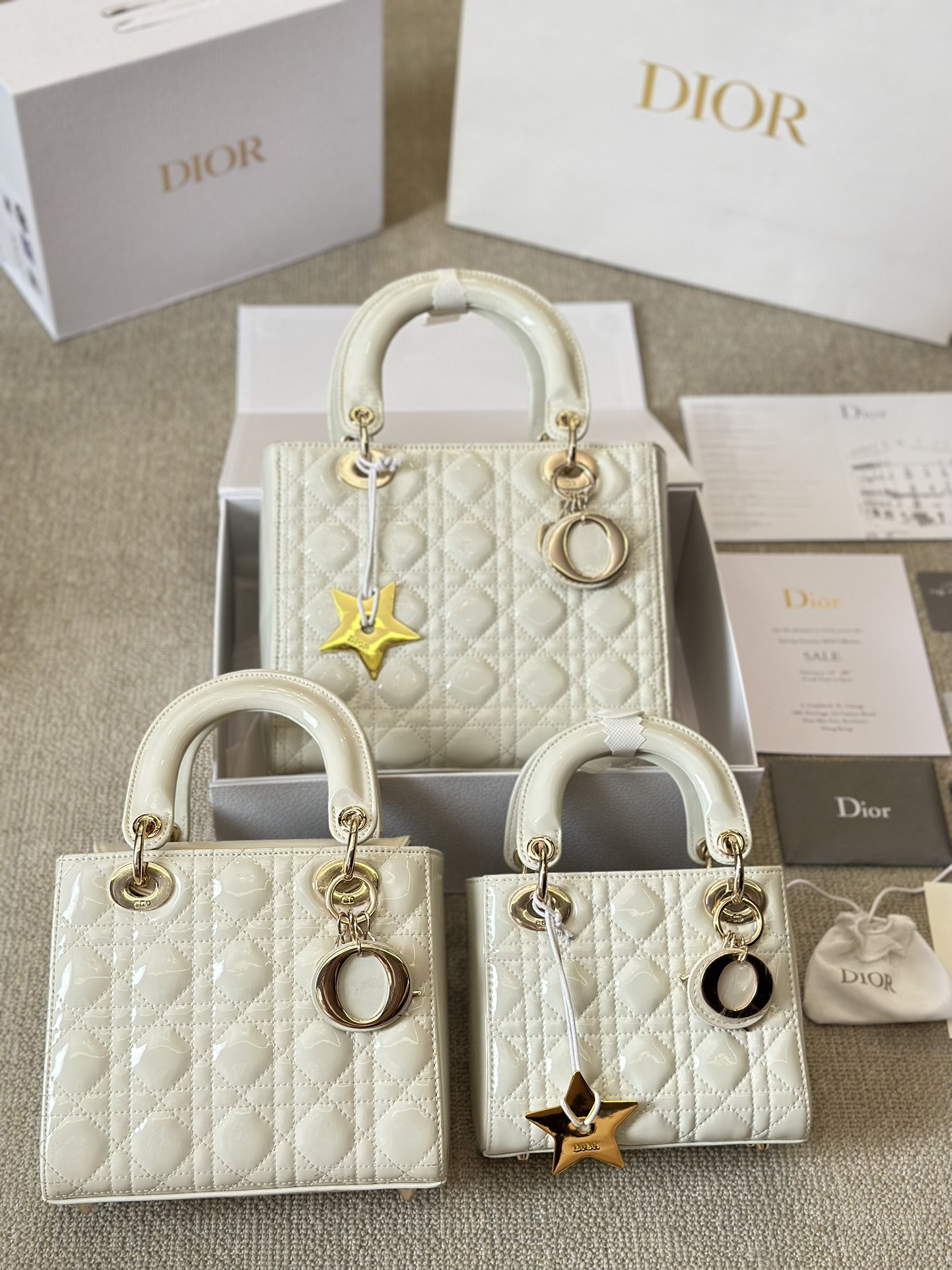 クリスチャンディオール レディ ディオール バッグ Christian Dior 可愛いLady Dior Bag ミニ/スモール/ミディアム バッグ 女性 ショルダーバッグ レザー ハンドバッグ 4色 - 画像 5