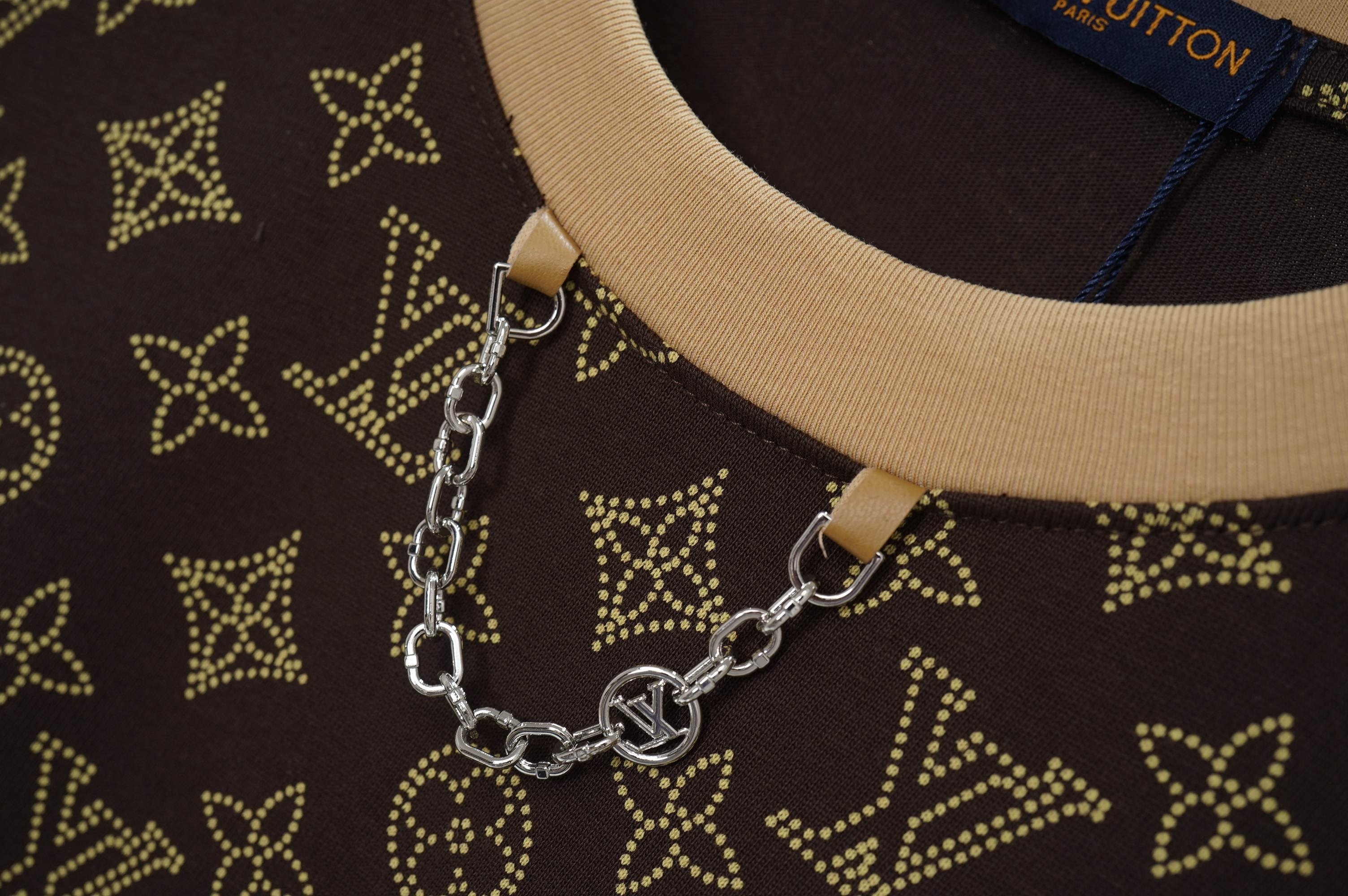 Louis Vuitton LOGOシャツ ルイ ヴィトン 半袖シャツ Ｔシャツ T-Shirt クルーネック ブラック/ホワイト - 画像 6