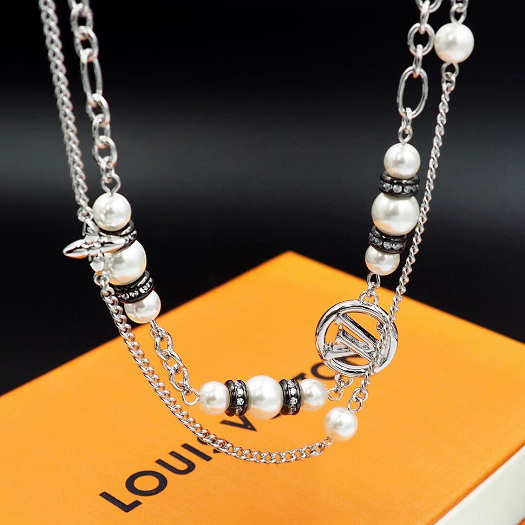 ルイヴィトン　Louis Vuitton　25SSネックレス　チョーカー ミッドナイト　MicnightPearl　レディース　パール チェーン - 画像 7