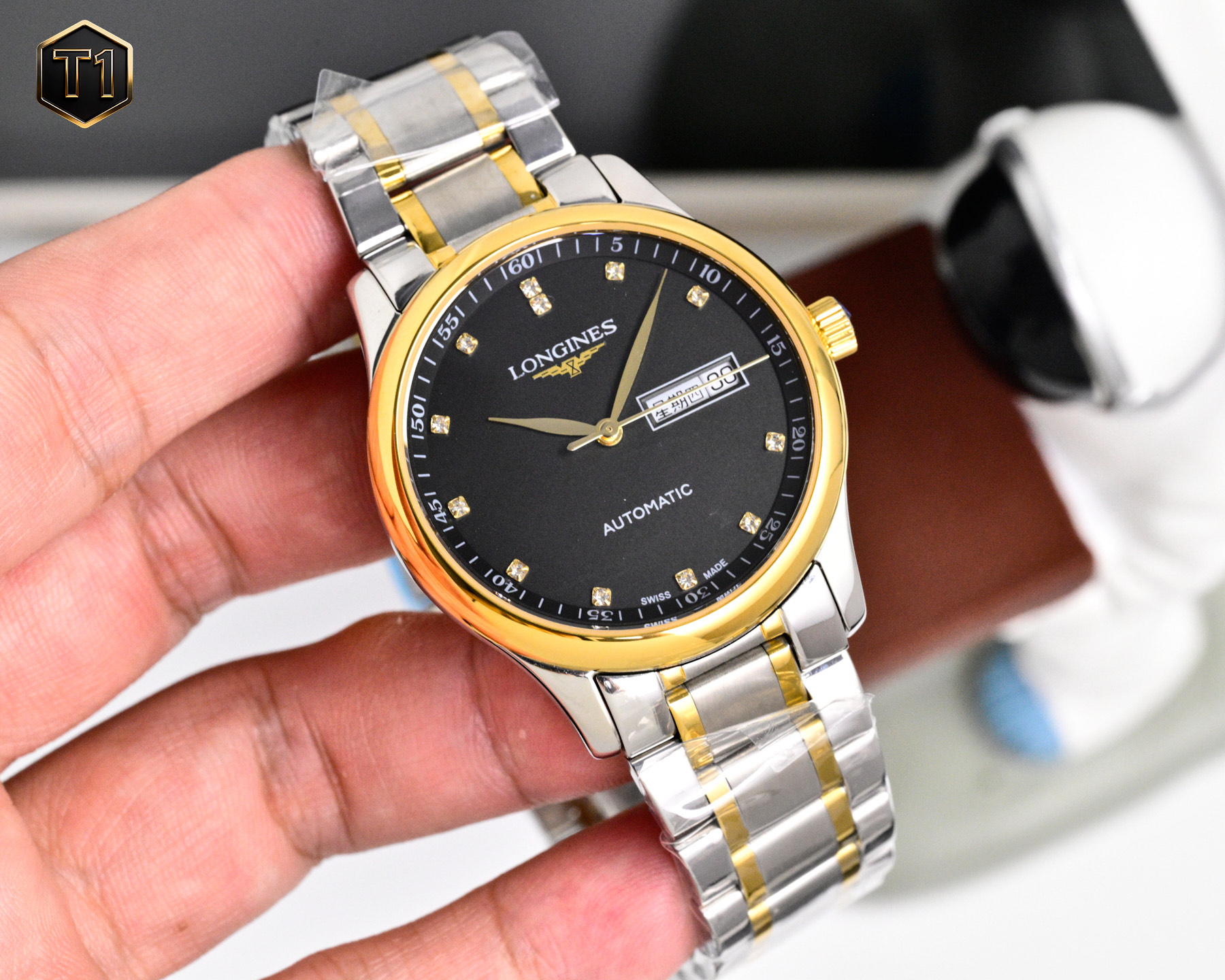 LONGINES ロンジン 腕時計 38.5mm 2824機芯 ホワイト ブラック 2色展開 - 画像 6