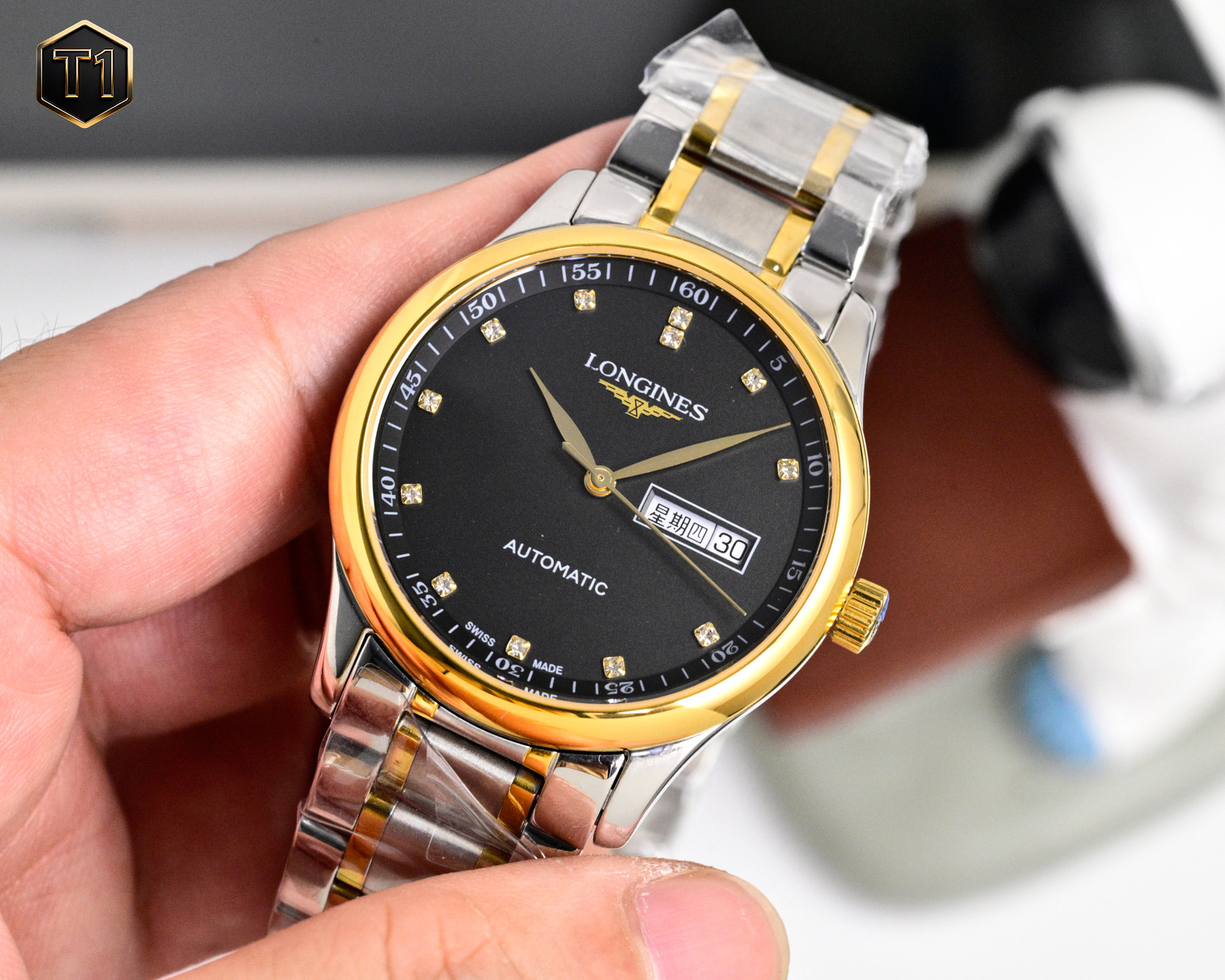 LONGINES ロンジン 腕時計 38.5mm 2824機芯 ホワイト ブラック 2色展開 - 画像 7