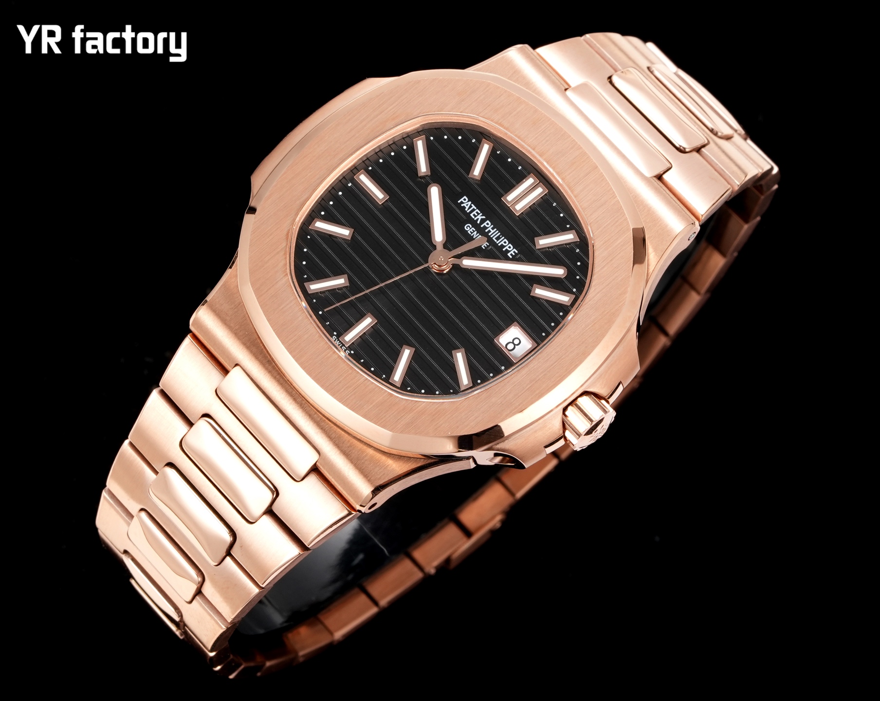 PATEK PHILIPPE パテックフィリップ 机械腕時計 本革 通勤 ローズゴールド - 画像 3