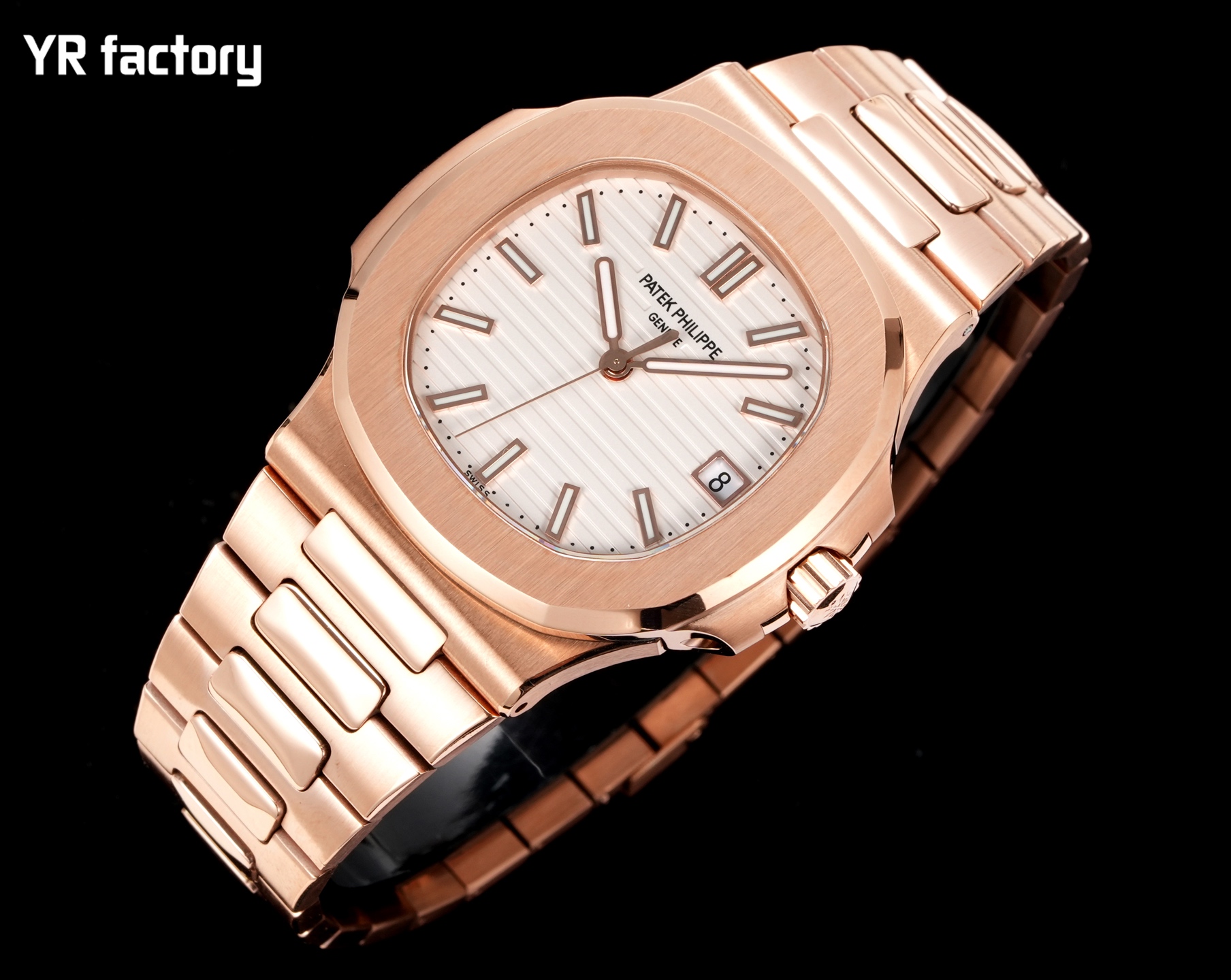 PATEK PHILIPPE パテックフィリップ 机械腕時計 本革 通勤 ローズゴールド - 画像 5