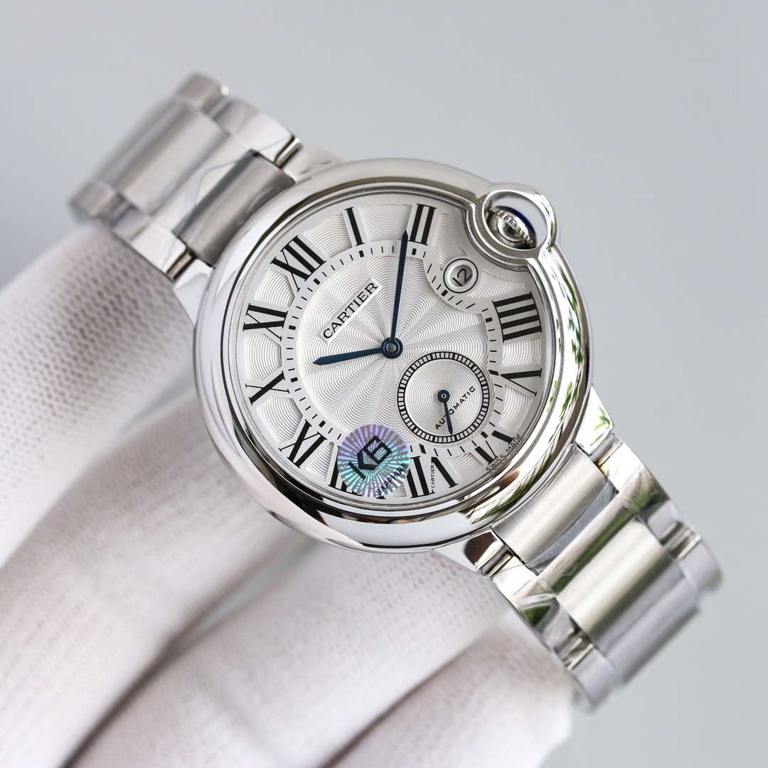 CARTIER カルティエ メンズ腕時計 本革 通勤 シルバー 全3色