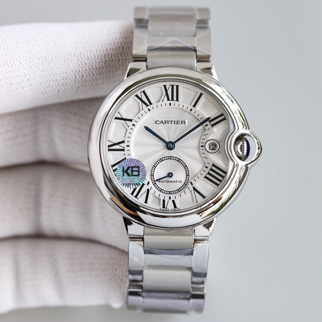 CARTIER カルティエ メンズ腕時計 本革 通勤 シルバー 全3色 - 画像 4