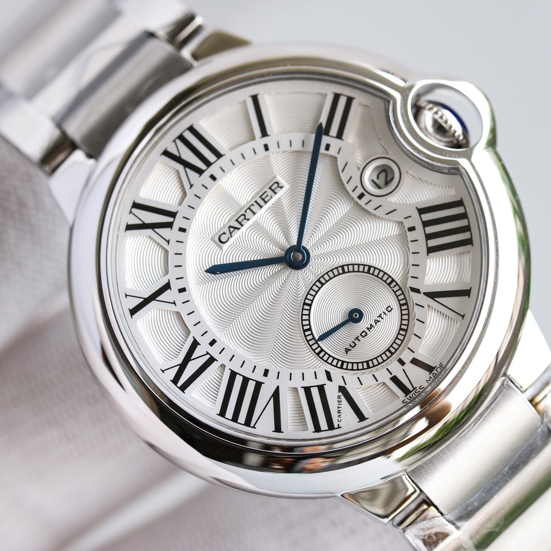 CARTIER カルティエ メンズ腕時計 本革 通勤 シルバー 全3色 - 画像 6