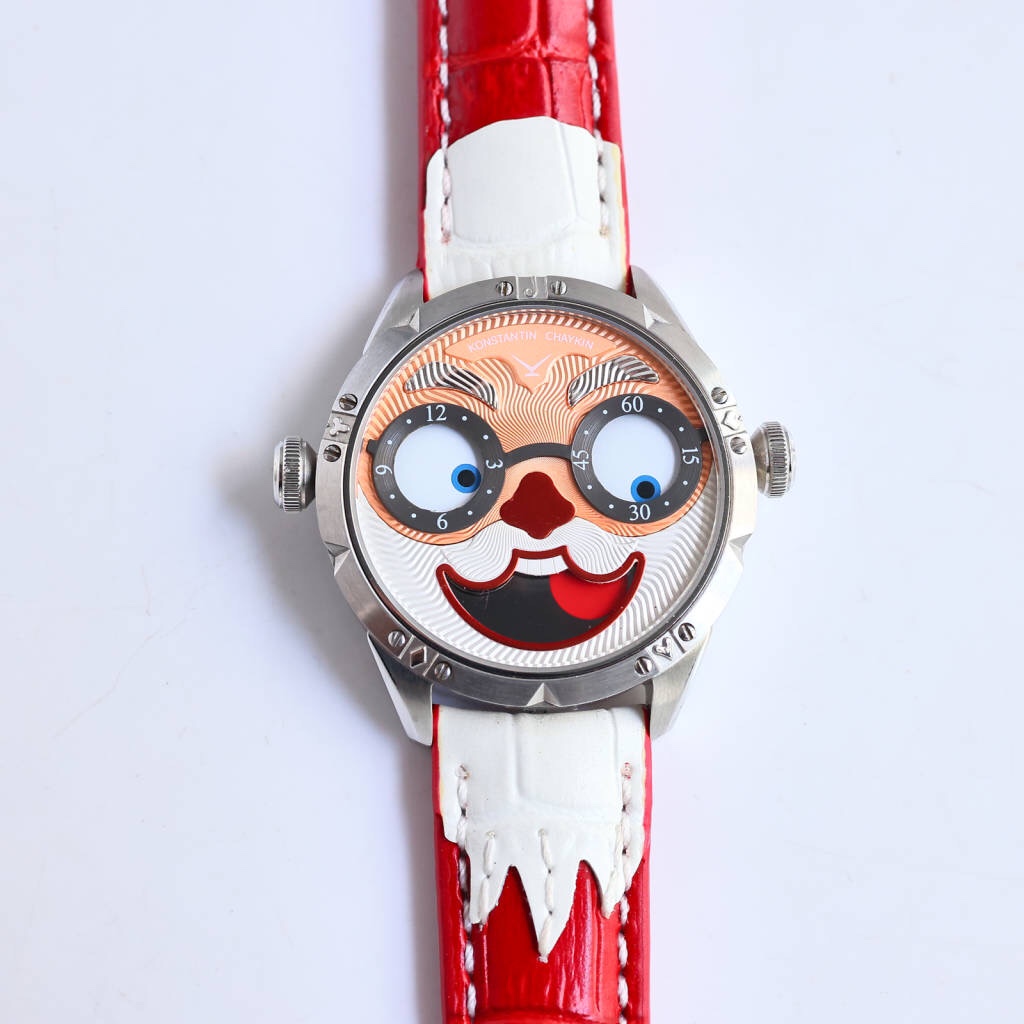 KONSTANTIN CHAYKIN コンスタントチャイキン メンズ腕時計 小丑デザイン 石英 ブラック ホワイト 全2色 - 画像 5