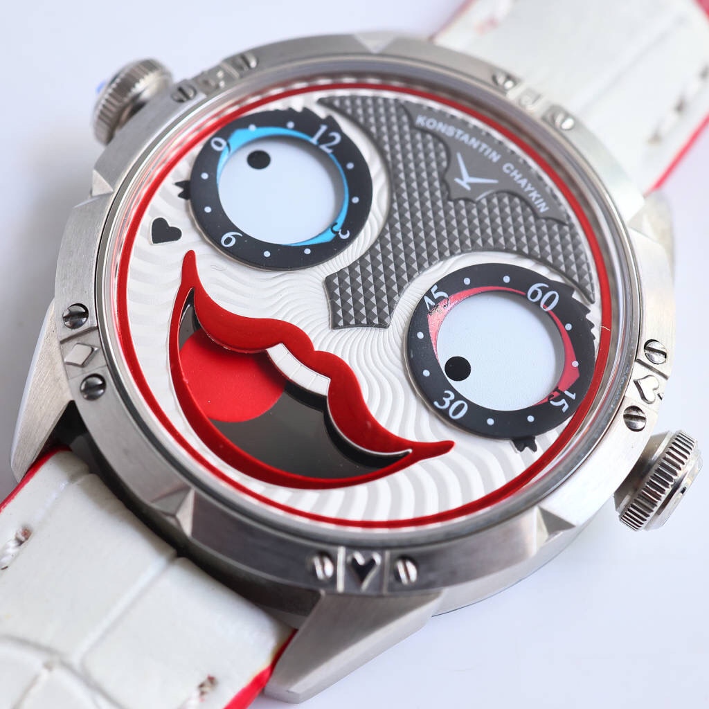 KONSTANTIN CHAYKIN コンスタントチャイキン メンズ腕時計 小丑デザイン 石英 ブラック ホワイト 全2色 - 画像 7
