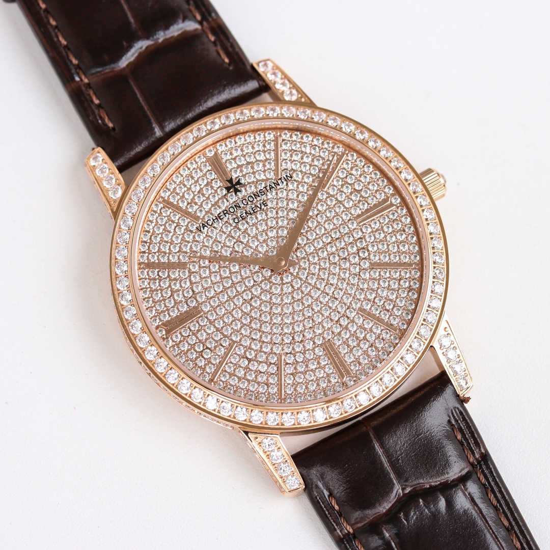 VACHERON CONSTANTIN ヴァシュロンコンスタンタン メンズ腕時計 満天星 シャンパン ブラック