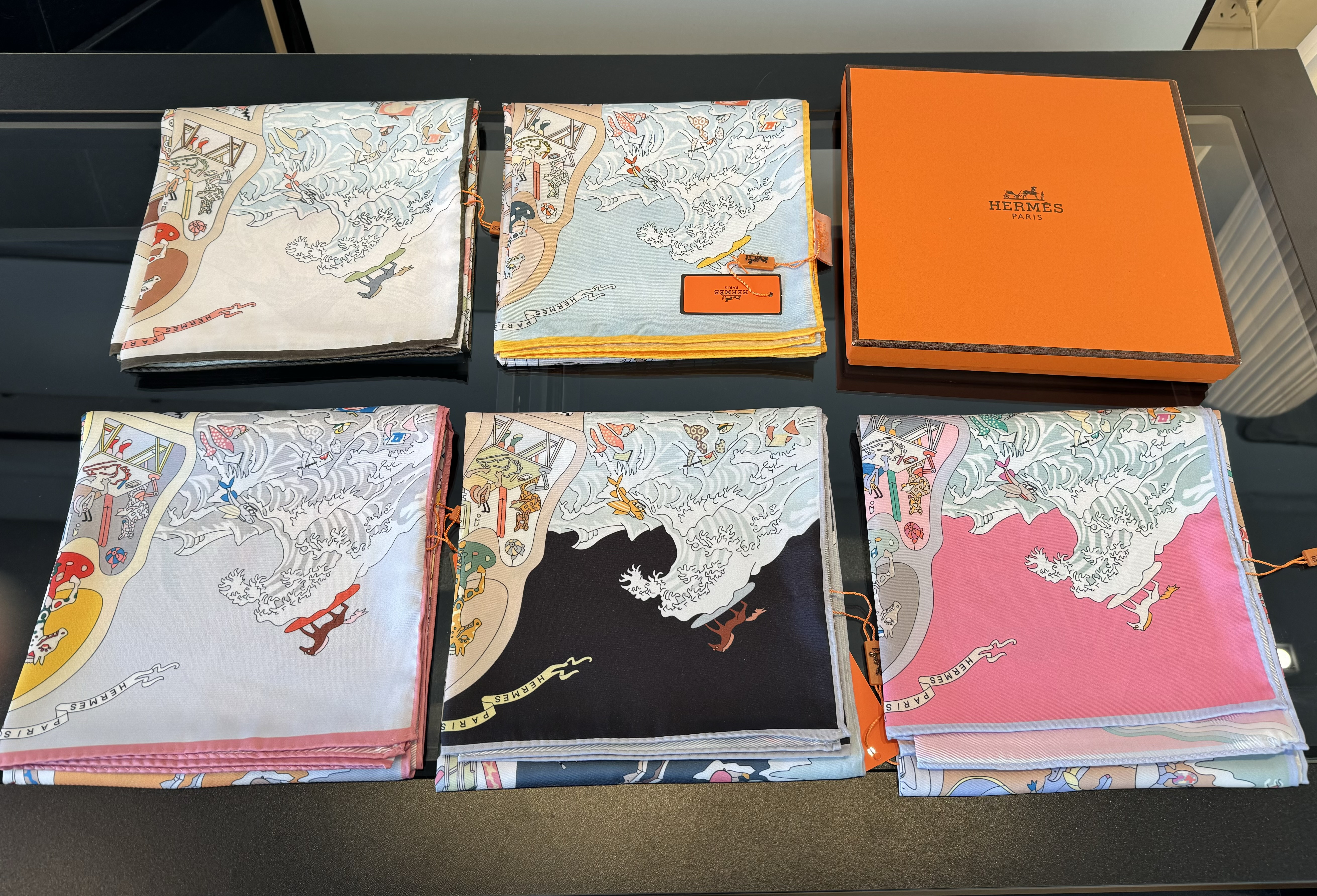 エルメス HERMES シルク アカデミア・イピカ ブラン スカーフ90 ジャン ヴェール 5色 - 画像 2