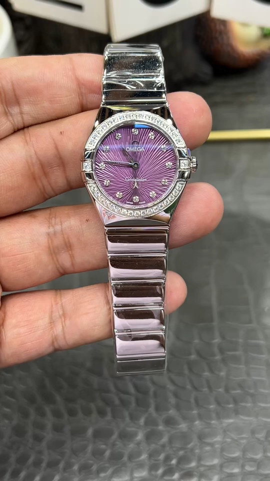 OMEGA オメガ ステラ レディース腕時計 シルバー パープル 全1色