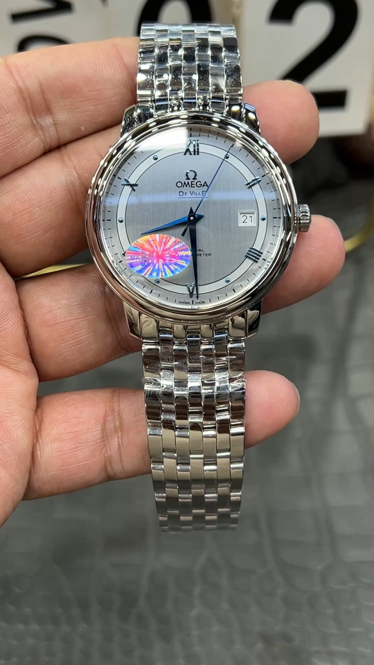 OMEGA オメガ ドゥ ヴィル 腕時計 39.5mm メンズ フルスチール ブラック
