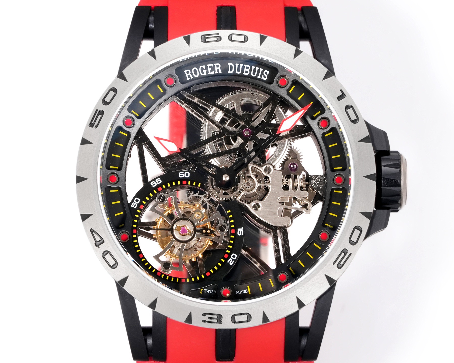 ROGER DUBUIS ロジェデュビーズ 腕時計 メンズ トゥールビヨン ミューブメント レッド - 画像 7