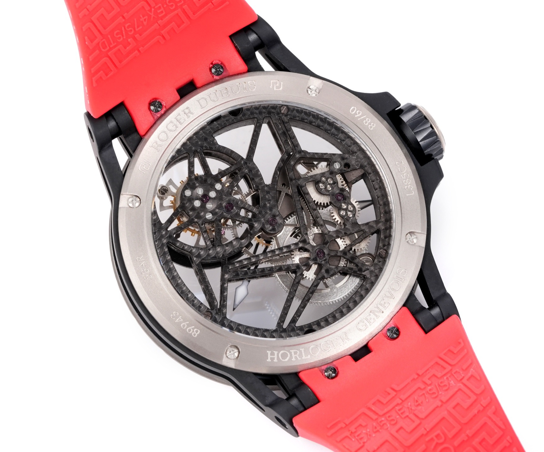 ROGER DUBUIS ロジェデュビーズ 腕時計 メンズ トゥールビヨン ミューブメント レッド - 画像 8