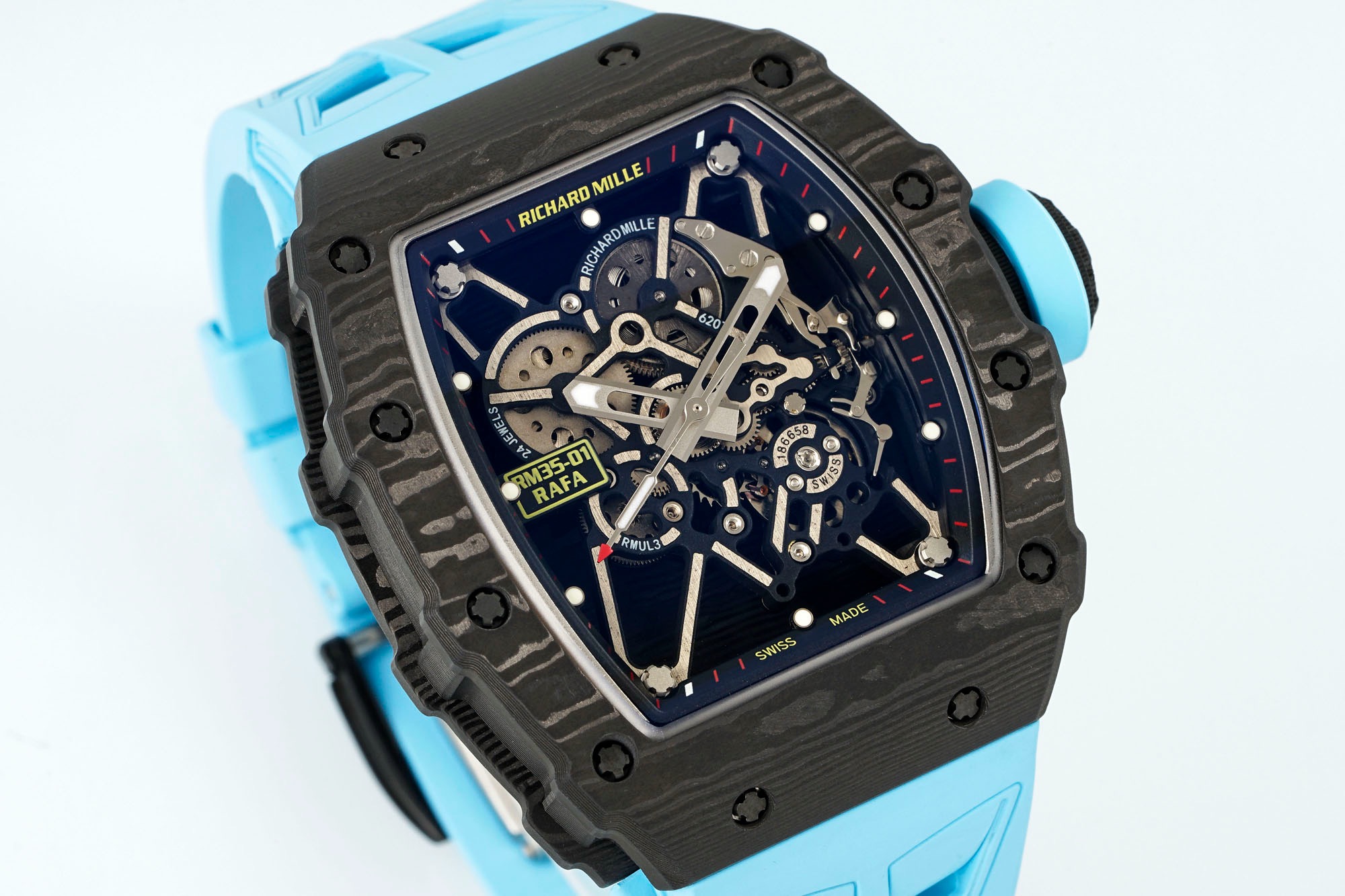 RICHARD MILLE リチャードミル 腕時計 メンズ 自動巻き 本格派スポーツモデル ブラック ブルー - 画像 2
